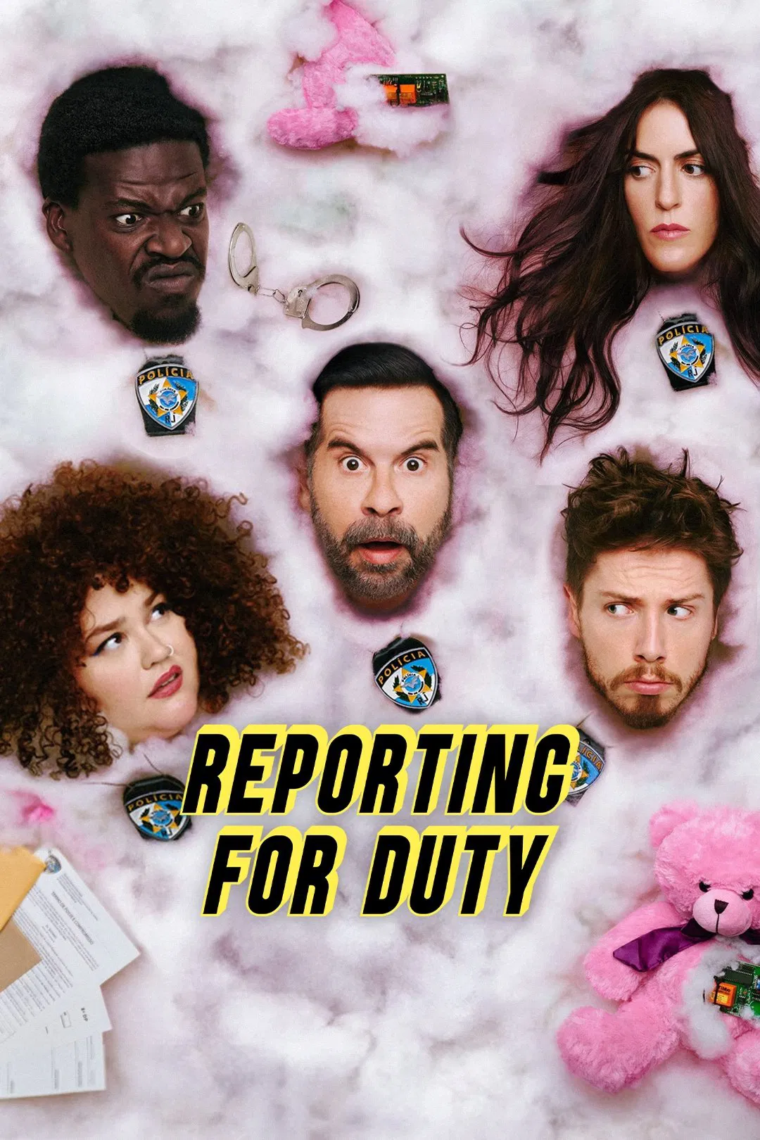 Poster chính thức của phim Phim Hài "Cảnh Sát Trưởng Có Mặt" (Reporting for Duty - 2023), với sự tham gia của diễn viên Leandro Hassum và Luciana Paes.