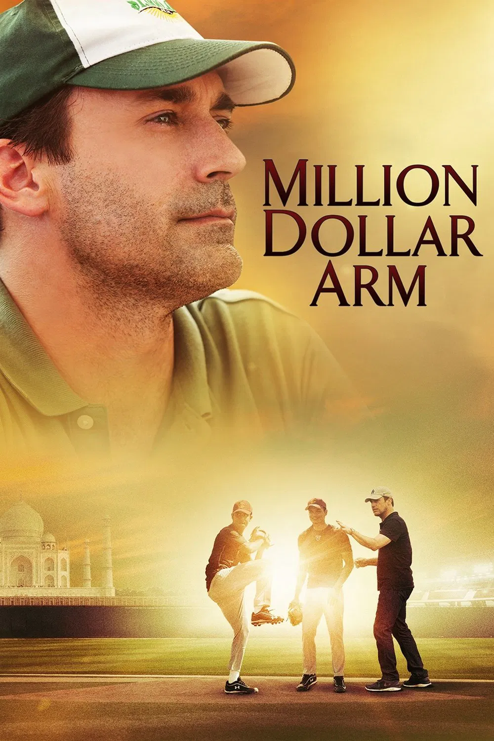 Poster chính thức của phim Phim Tâm Lý "Cánh Tay Triệu Đô" (Million Dollar Arm - 2014), với sự tham gia của diễn viên Jon Hamm và Aasif Mandvi.