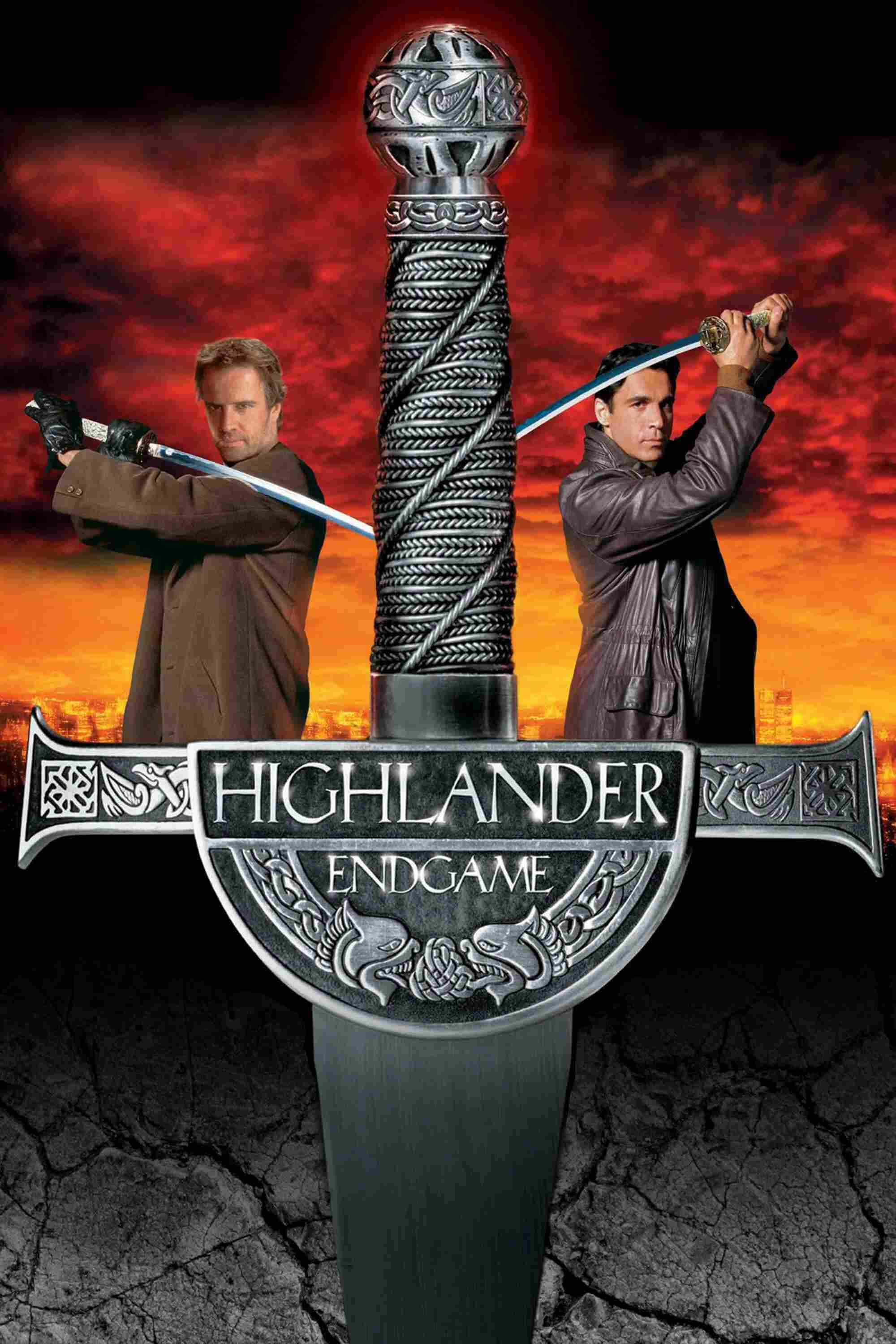 Poster chính thức của phim Phim Hành Động, Phim Phiêu Lưu "Cao nguyên: Hồi kết" (Highlander: Endgame - 2000), với sự tham gia của diễn viên Christopher Lambert và Adrian Paul.