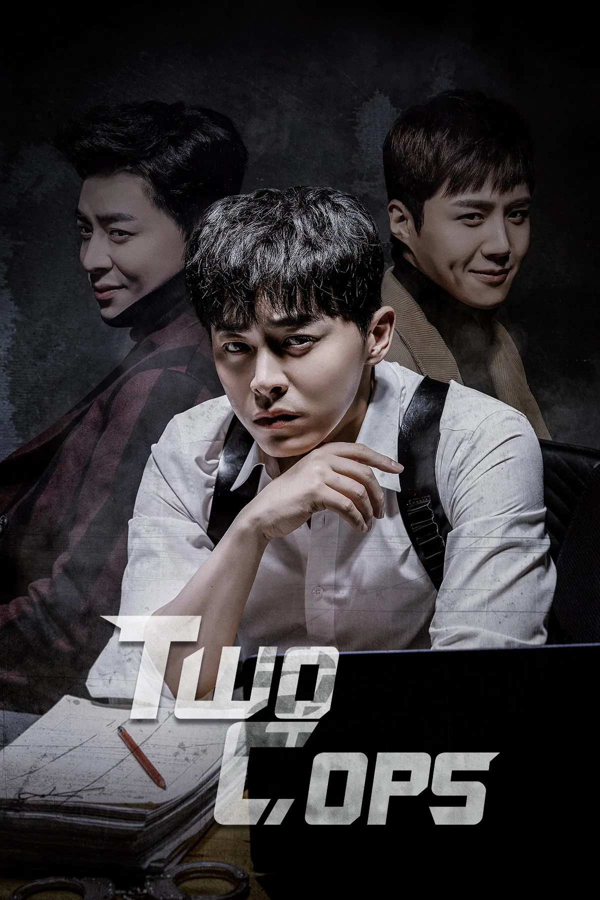 Poster chính thức của phim Phim Hài, Phim Bí Ẩn "Cặp Đôi Cảnh Sát" (Two Cops - 2017), với sự tham gia của diễn viên Cho Jung-seok và Lee Hye-ri.