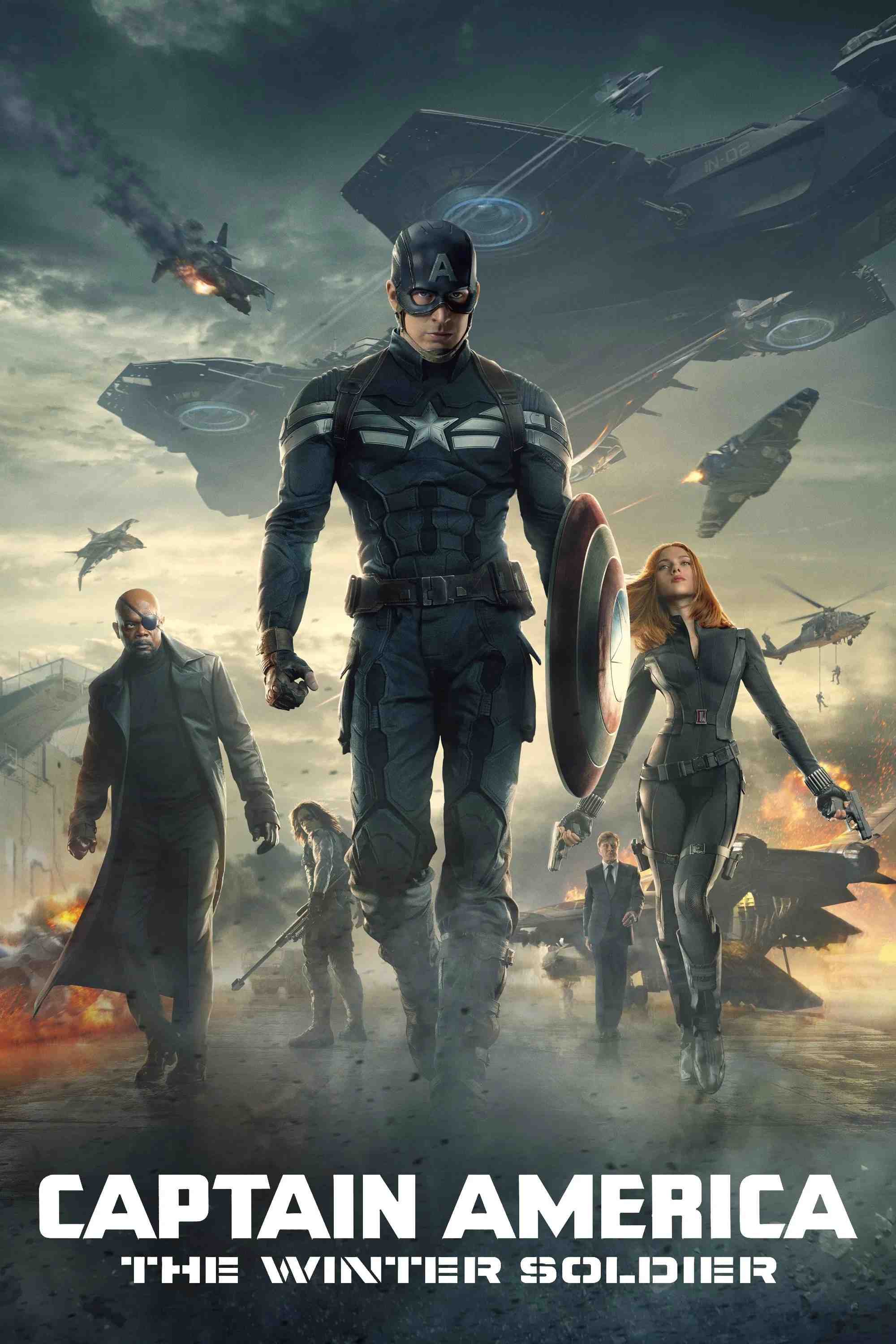 Poster chính thức của phim Phim Hành Động, Phim Phiêu Lưu "Captain America 2: Chiến Binh Mùa Đông" (Captain America: The Winter Soldier - 2014), với sự tham gia của diễn viên Chris Evans và Samuel L. Jackson.