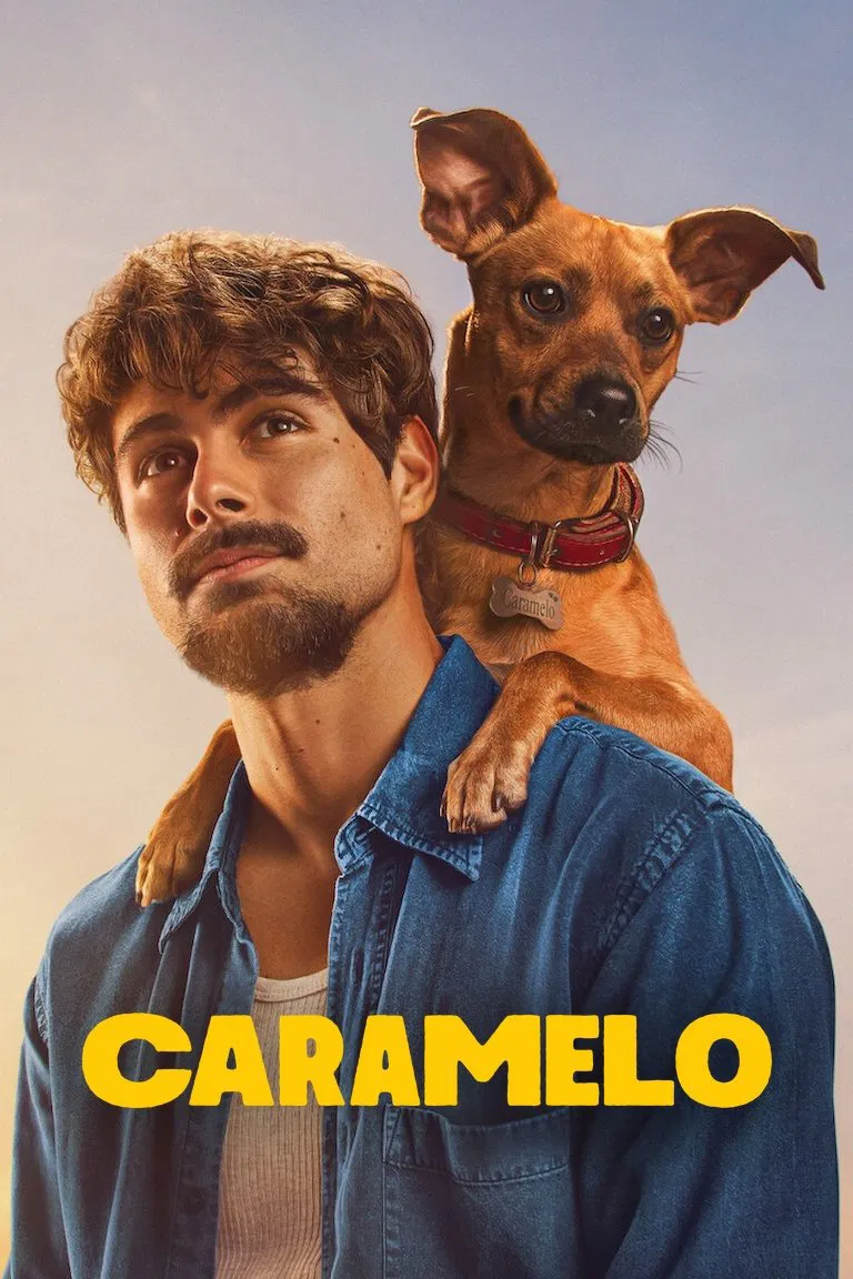 Poster chính thức của phim Phim Hài, Phim Tâm Lý "Caramelo" (Caramelo - 2025), với sự tham gia của diễn viên Rafael Vitti và Amendoim.