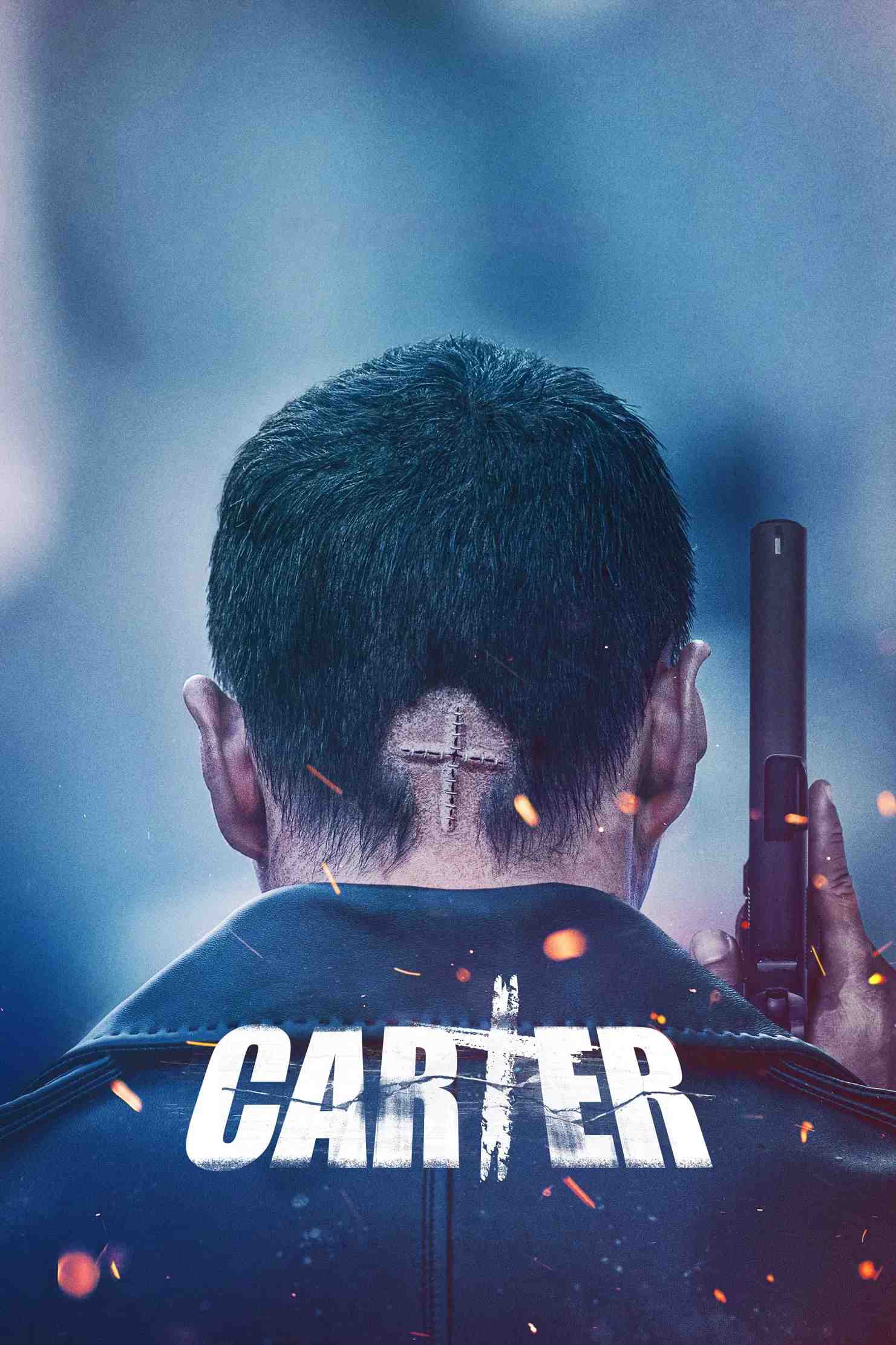 Poster chính thức của phim Phim Hành Động, Phim Giật Gân "Carter" (Carter - 2022), với sự tham gia của diễn viên Joo Won và Lee Sung-jae.