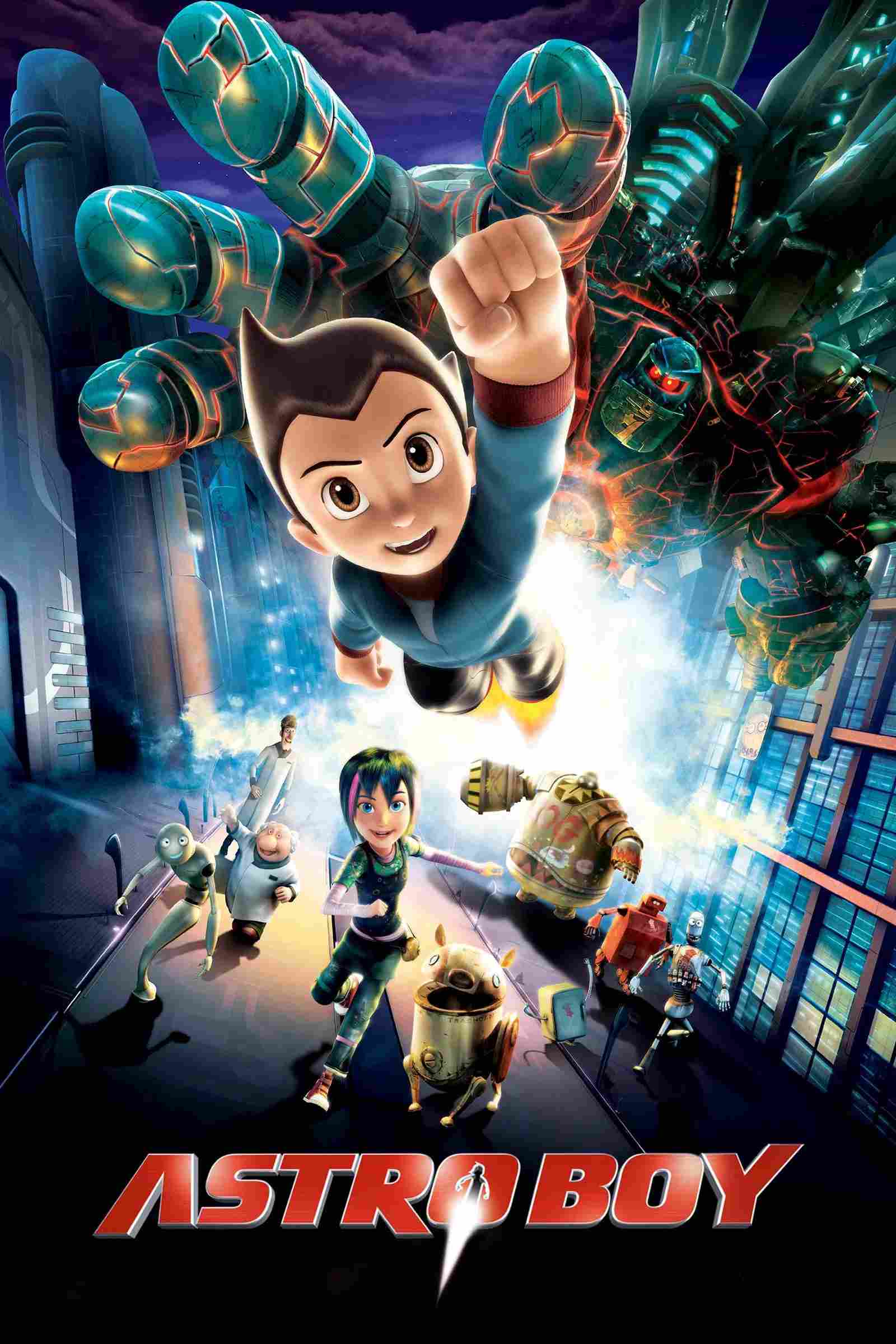 Poster chính thức của phim Phim Hoạt Hình, Phim Hành Động "Cậu Bé Astro" (Astro Boy - 2009), với sự tham gia của diễn viên Freddie Highmore và Kristen Bell.