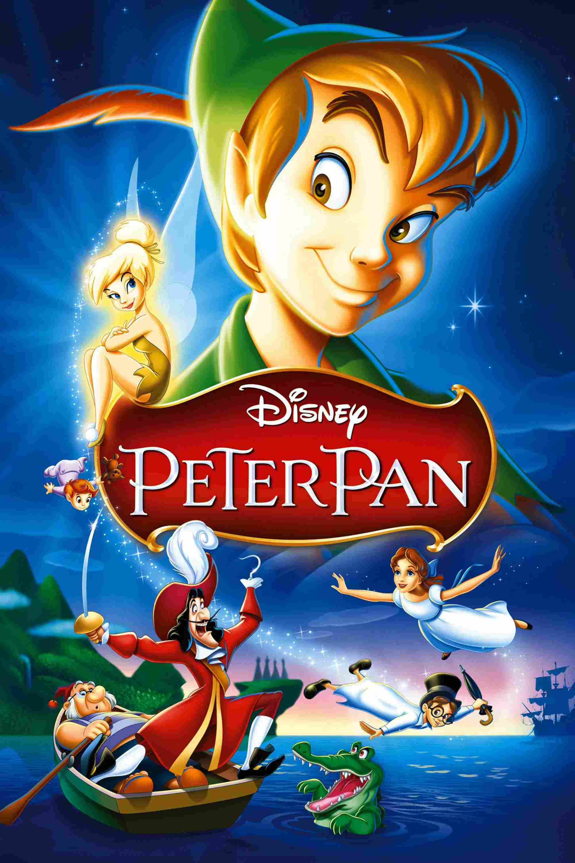 Poster chính thức của phim Phim Hoạt Hình, Phim Gia Đình "Cậu Bé Peter Pan" (Peter Pan - 1953), với sự tham gia của diễn viên Bobby Driscoll và Kathryn Beaumont.