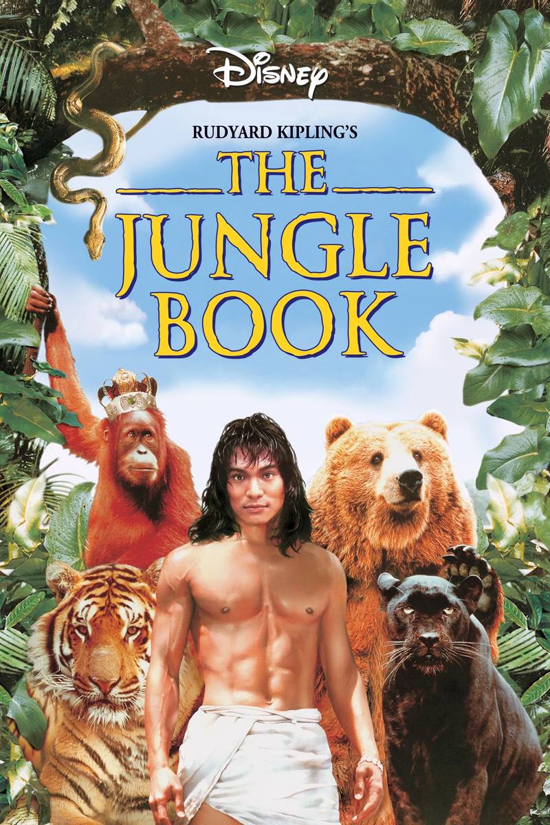 Poster chính thức của phim Phim Gia Đình, Phim Phiêu Lưu "Cậu Bé Rừng Xanh" (The Jungle Book - 1994), với sự tham gia của diễn viên Jason Scott Lee và Cary Elwes.