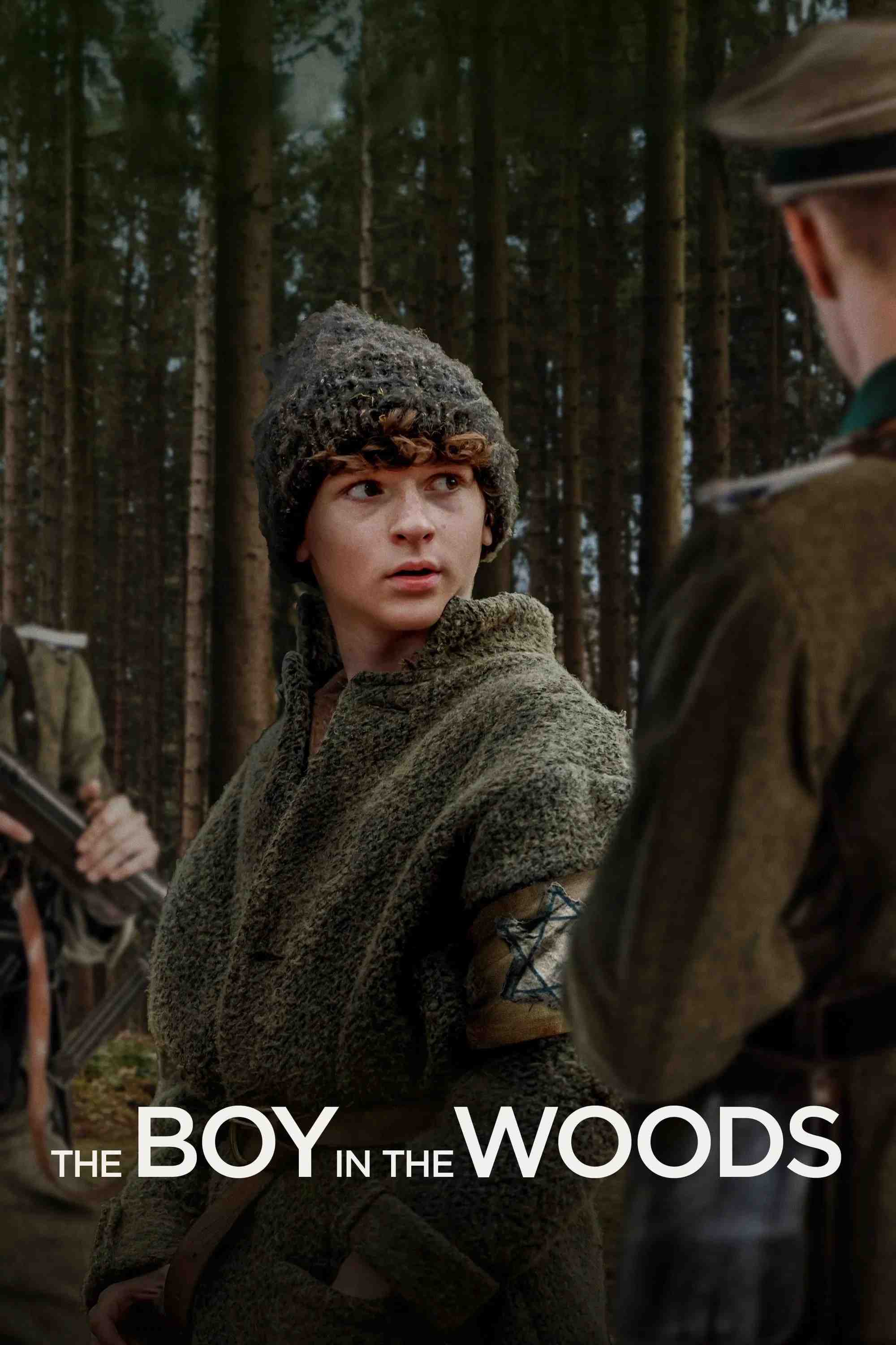 Poster chính thức của phim Phim Tâm Lý, Phim Chiến Tranh "Cậu Bé Trốn Trong Rừng" (The Boy in the Woods - 2023), với sự tham gia của diễn viên Jett Klyne và Richard Armitage.