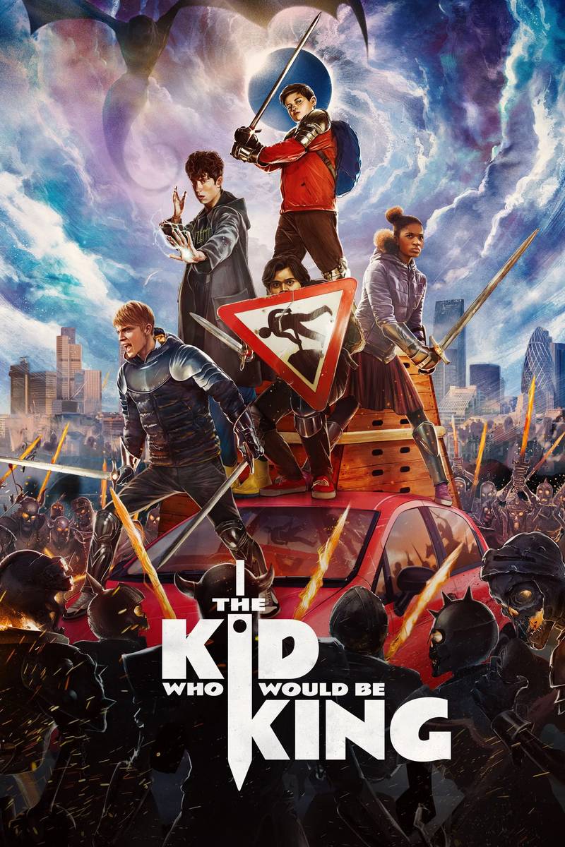 Poster chính thức của phim Phim Hành Động, Phim Phiêu Lưu "Cậu Bé Và Sứ Mệnh Thiên Tử" (The Kid Who Would Be King - 2019), với sự tham gia của diễn viên Louis Ashbourne Serkis và Dean Chaumoo.