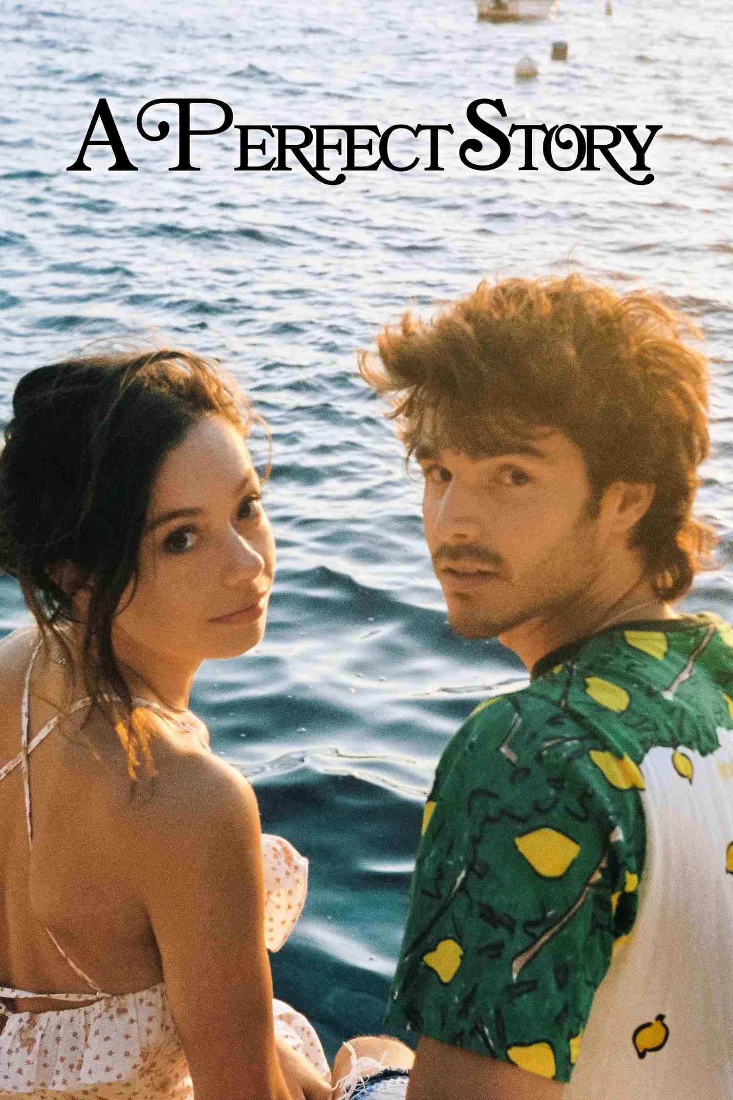 Poster chính thức của phim Phim Hài "Câu Chuyện Hoàn Mỹ" (A Perfect Story - 2023), với sự tham gia của diễn viên Anna Castillo và Álvaro Mel.