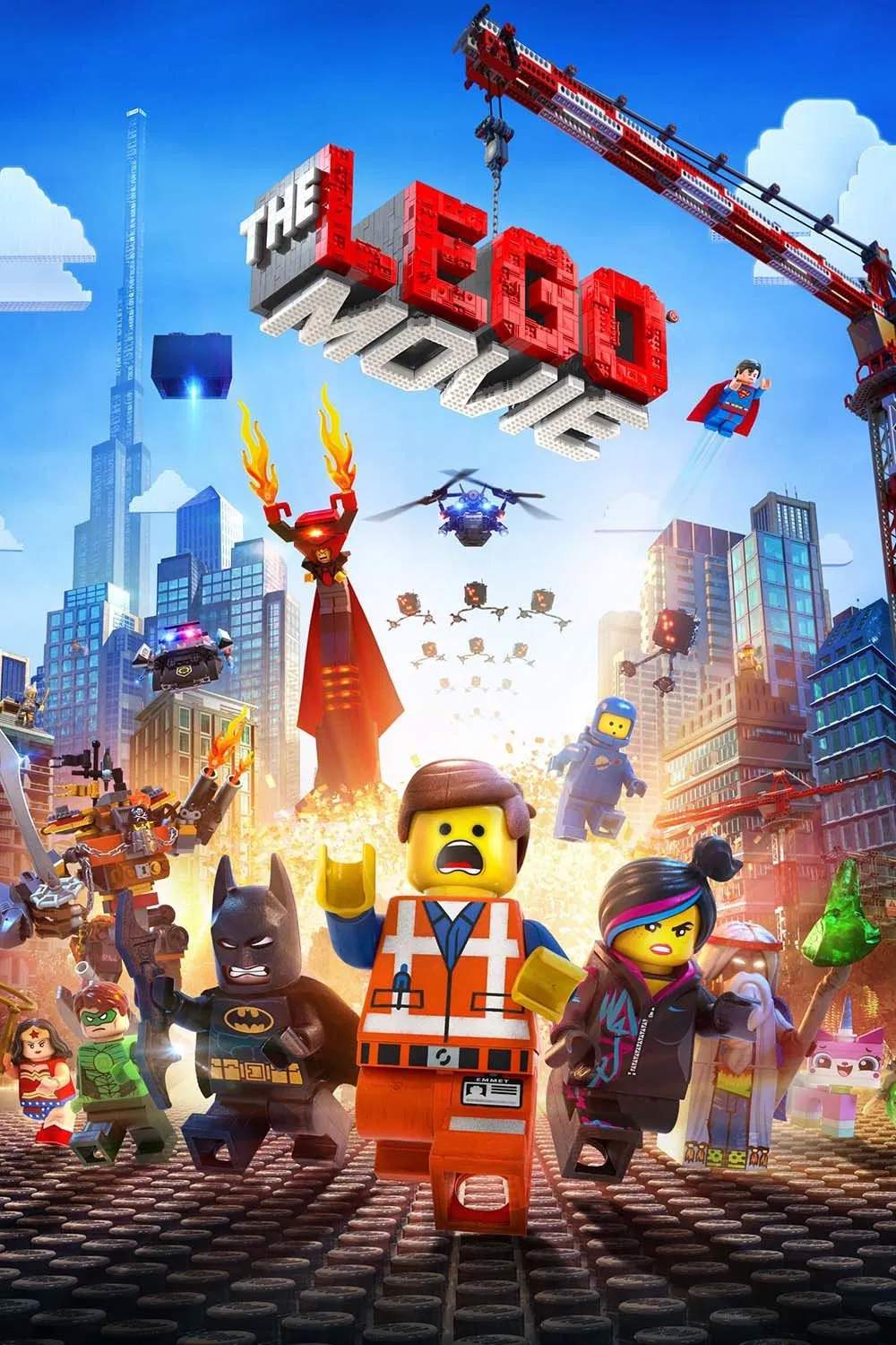 Poster chính thức của phim Phim Hoạt Hình, Phim Gia Đình "Câu Chuyện Lego" (The Lego Movie - 2014), với sự tham gia của diễn viên Chris Pratt và Elizabeth Banks.