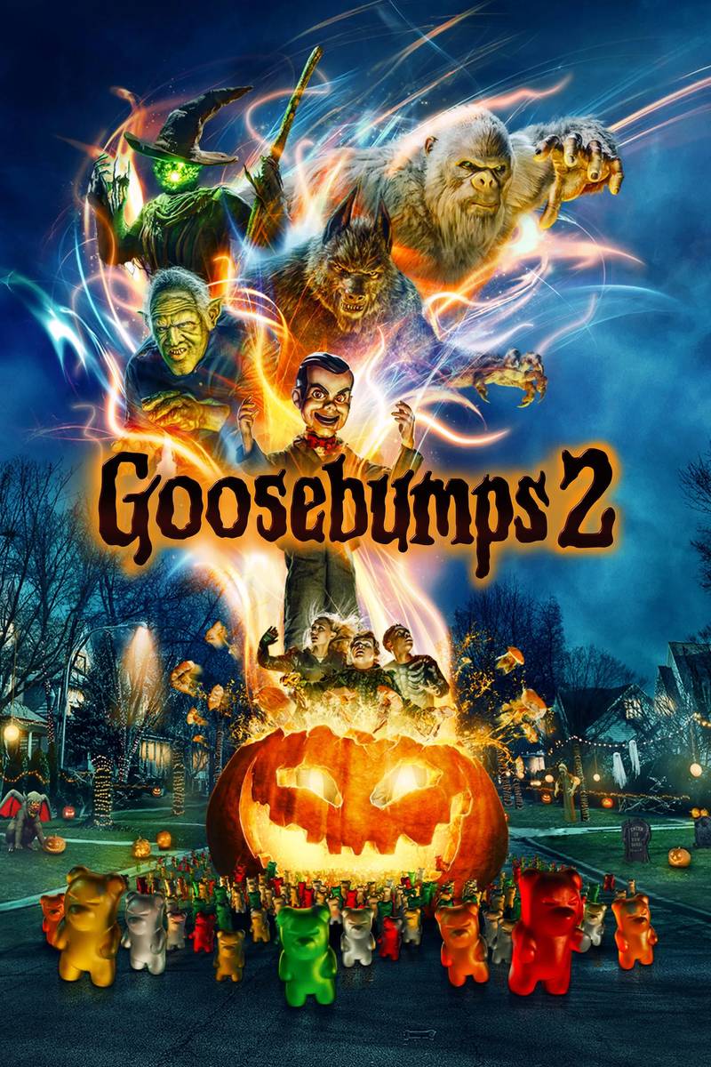 Poster chính thức của phim Phim Hài, Phim Giả Tượng "Câu Chuyện Lúc Nửa Đêm 2: Halloween Quỷ Ám" (Goosebumps 2: Haunted Halloween - 2018), với sự tham gia của diễn viên Madison Iseman và Jeremy Ray Taylor.