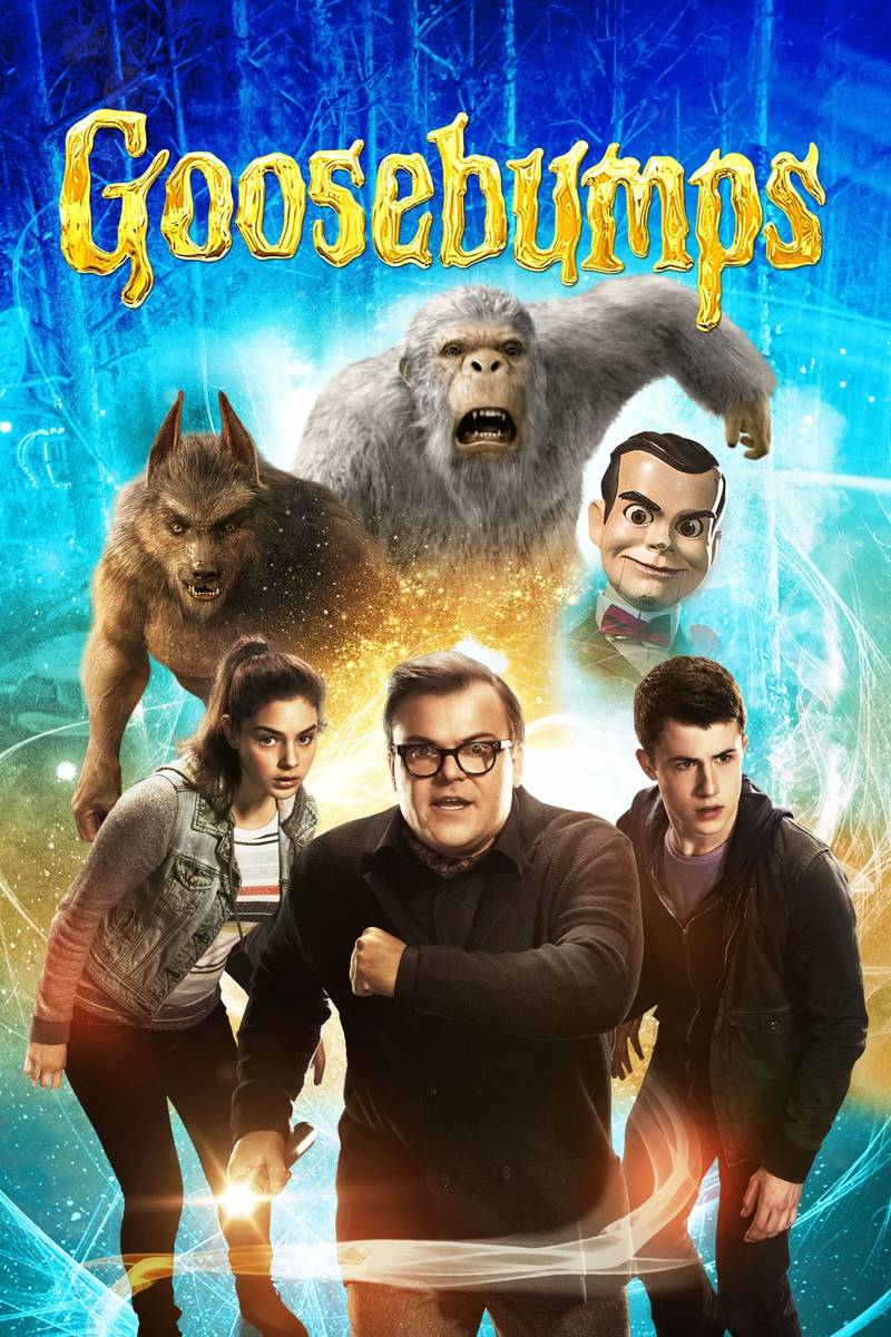 Poster chính thức của phim Phim Phiêu Lưu, Phim Kinh Dị "Câu Chuyện Lúc Nửa Đêm" (Goosebumps - 2015), với sự tham gia của diễn viên Jack Black và Dylan Minnette.