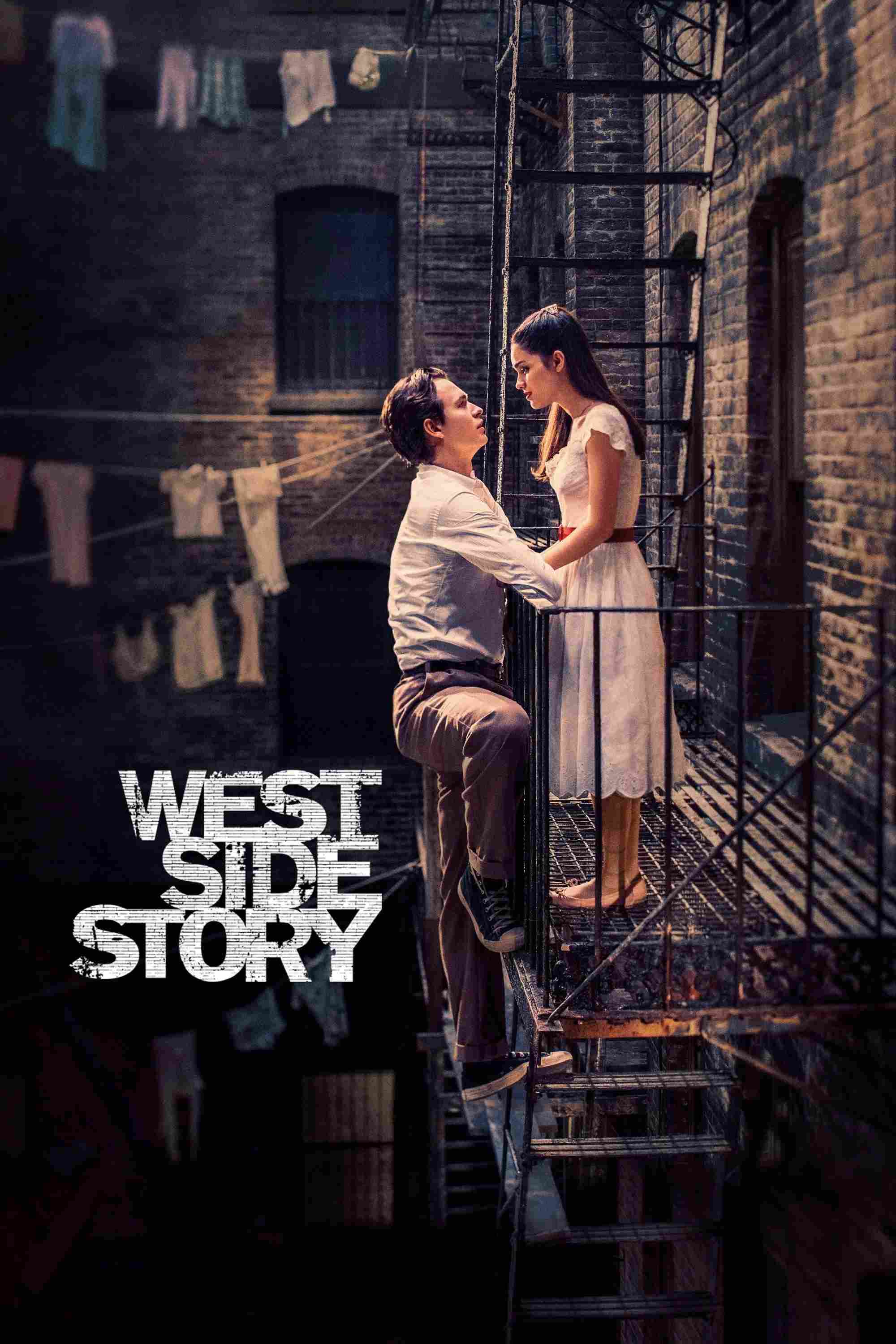 Poster chính thức của phim Phim Tâm Lý, Phim Tình Cảm "Câu Chuyện Phía Tây" (West Side Story - 2021), với sự tham gia của diễn viên Ansel Elgort và Rachel Zegler.