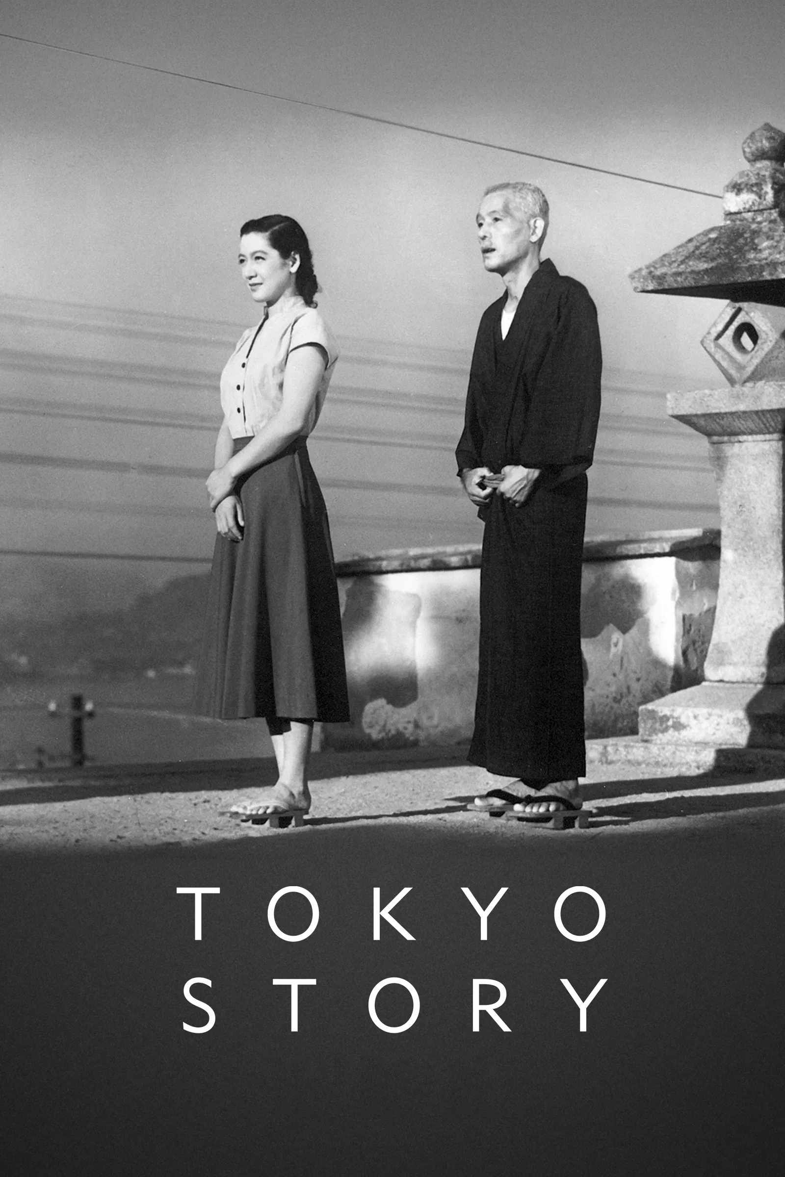Poster chính thức của phim Phim Tâm Lý "Câu Chuyện Tokyo" (Tokyo Story - 1953), với sự tham gia của diễn viên Chishū Ryū và Chieko Higashiyama.