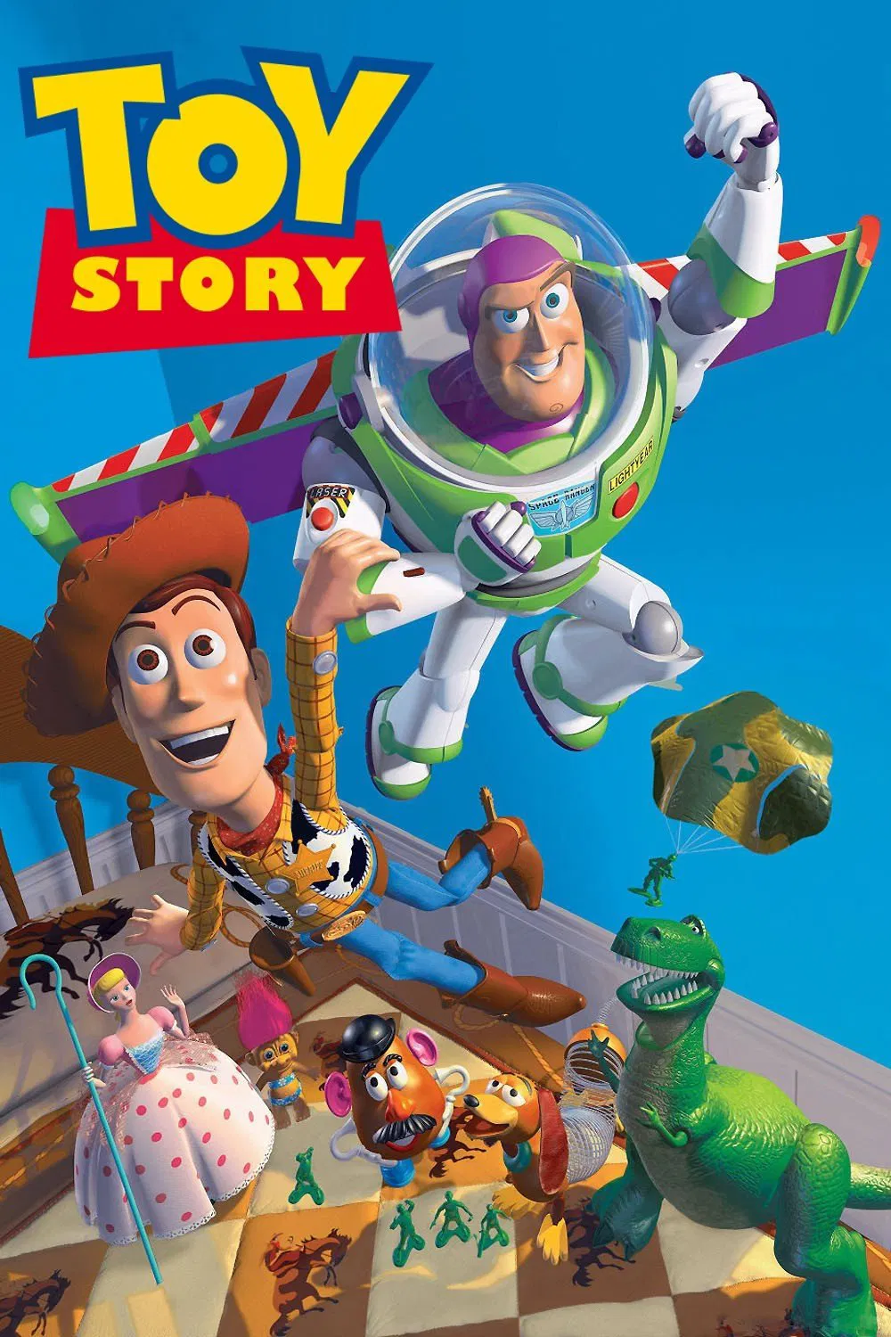 Poster chính thức của phim Phim Gia Đình, Phim Hài "Câu Chuyện Trò Chơi" (Toy Story - 1995), với sự tham gia của diễn viên Tom Hanks và Tim Allen.