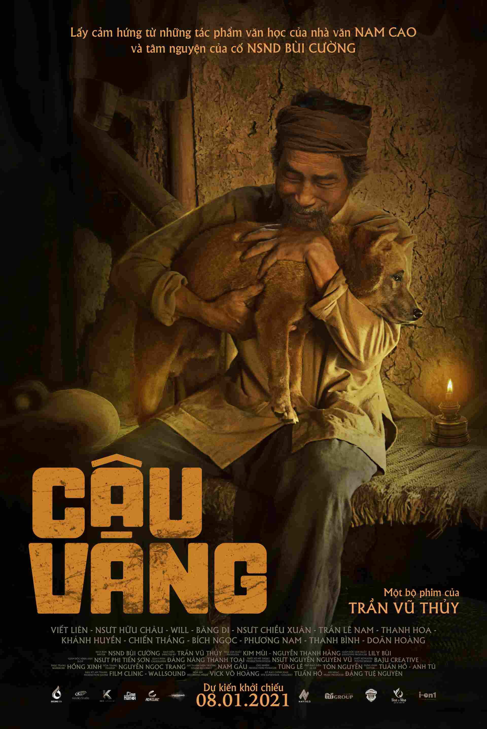 Poster chính thức của phim Phim Tâm Lý "Cậu Vàng" (Cậu Vàng - 2021), với sự tham gia của diễn viên Viết Liên và Hữu Châu.