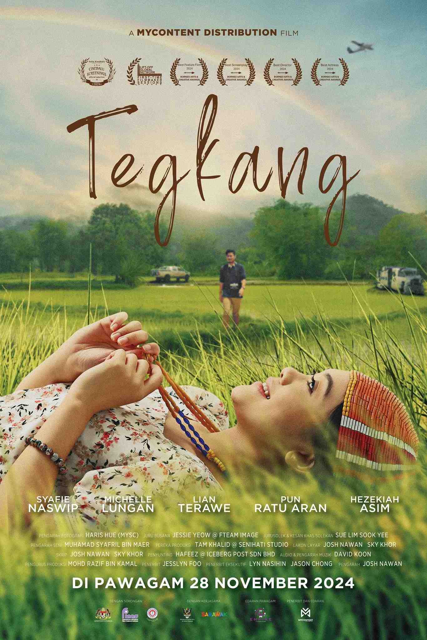 Poster chính thức của phim Phim Tâm Lý "Cầu Vồng" (Tegkang - 2024), với sự tham gia của diễn viên Syafie Naswip.