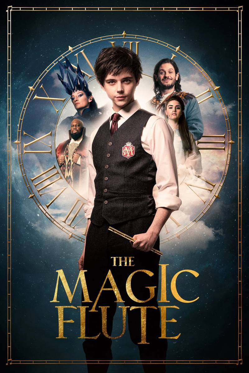 Poster chính thức của phim Phim Phiêu Lưu, Phim Giả Tượng "Cây Sáo Thần" (The Magic Flute - 2022), với sự tham gia của diễn viên Jack Wolfe và F. Murray Abraham.