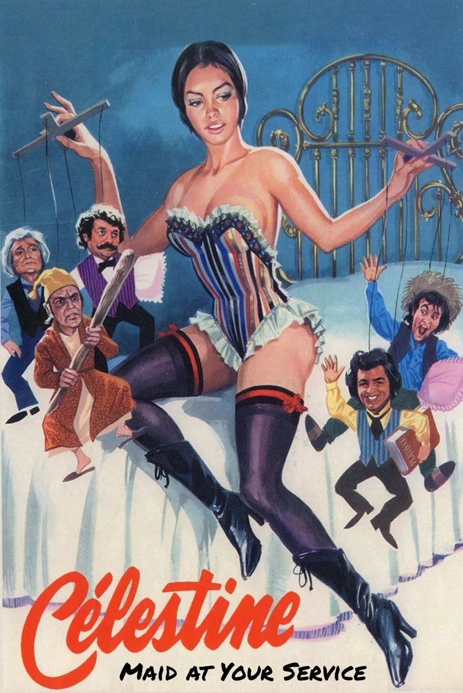 Poster chính thức của phim Phim Hài "Celestine" (Celestine - 1974), với sự tham gia của diễn viên Lina Romay và Olivier Mathot.
