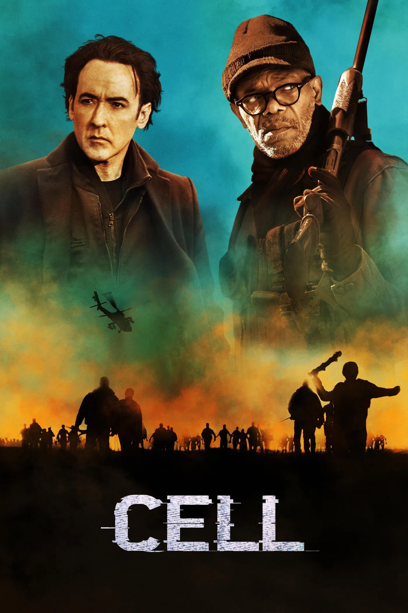 Poster chính thức của phim Phim Kinh Dị, Phim Viễn Tưởng "Cell" (Cell - 2016), với sự tham gia của diễn viên John Cusack và Samuel L. Jackson.
