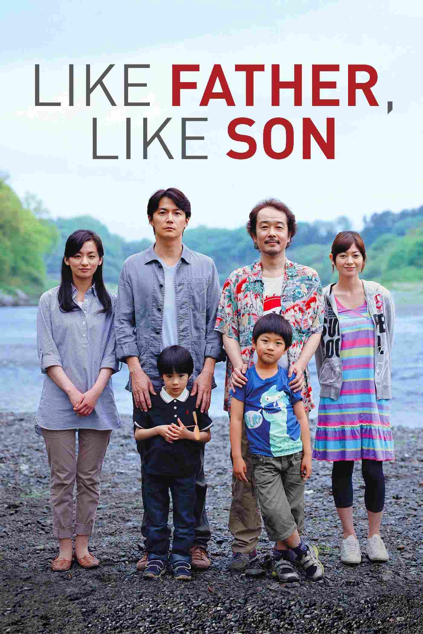 Poster chính thức của phim Phim Tâm Lý "Cha Nào Con Nấy" (Like Father, Like Son - 2013), với sự tham gia của diễn viên Masaharu Fukuyama và Machiko Ono.