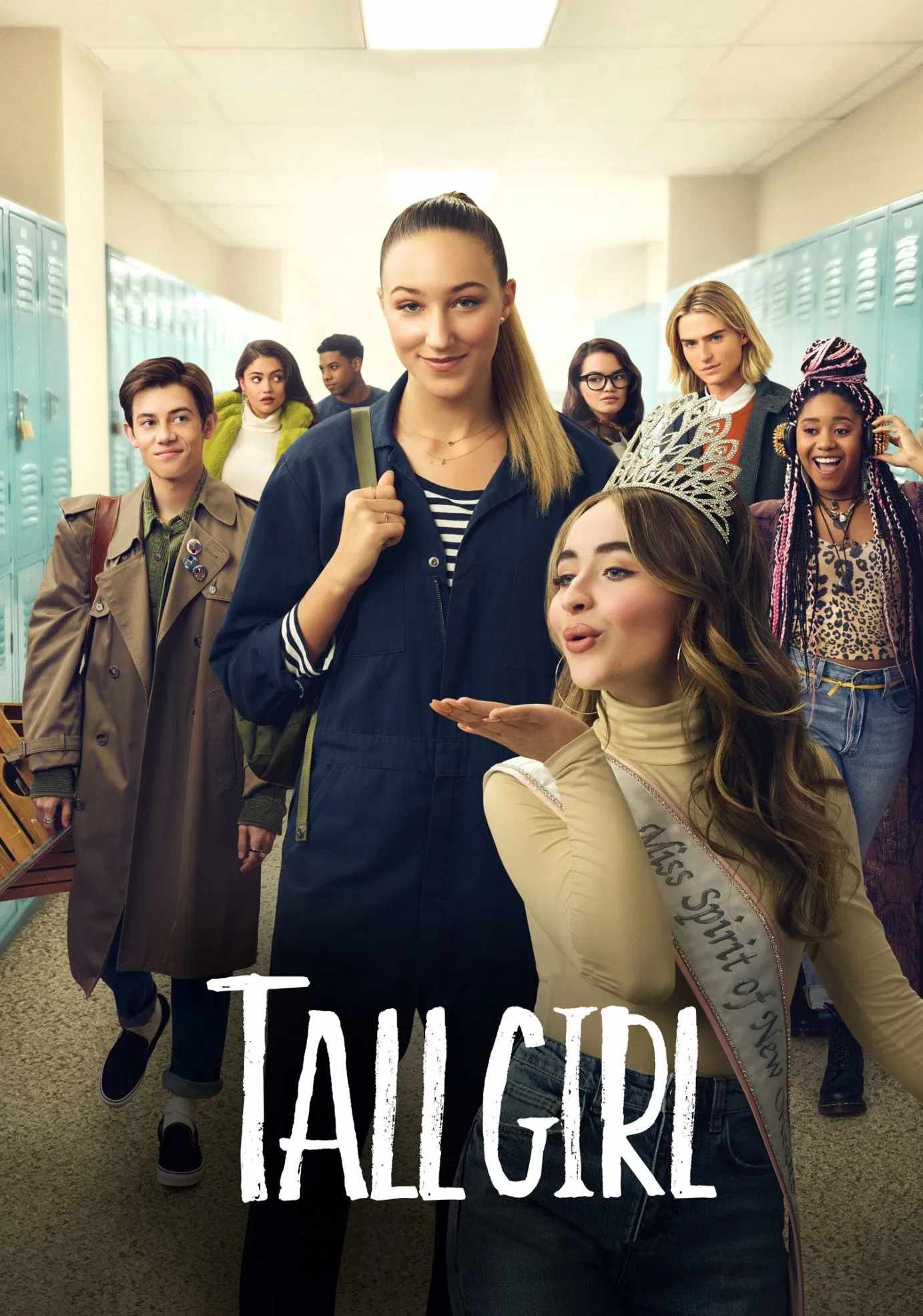Poster chính thức của phim Phim Hài, Phim Tâm Lý "Chân dài" (Tall Girl - 2019), với sự tham gia của diễn viên Ava Michelle và Sabrina Carpenter.