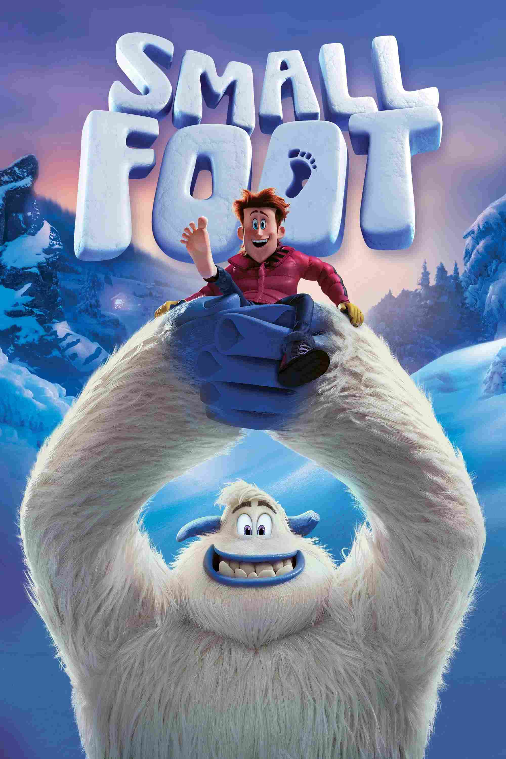 Poster chính thức của phim Phim Gia Đình, Phim Hài "Chân Nhỏ, Bạn Ở Đâu?" (Smallfoot - 2018), với sự tham gia của diễn viên Channing Tatum và James Corden.