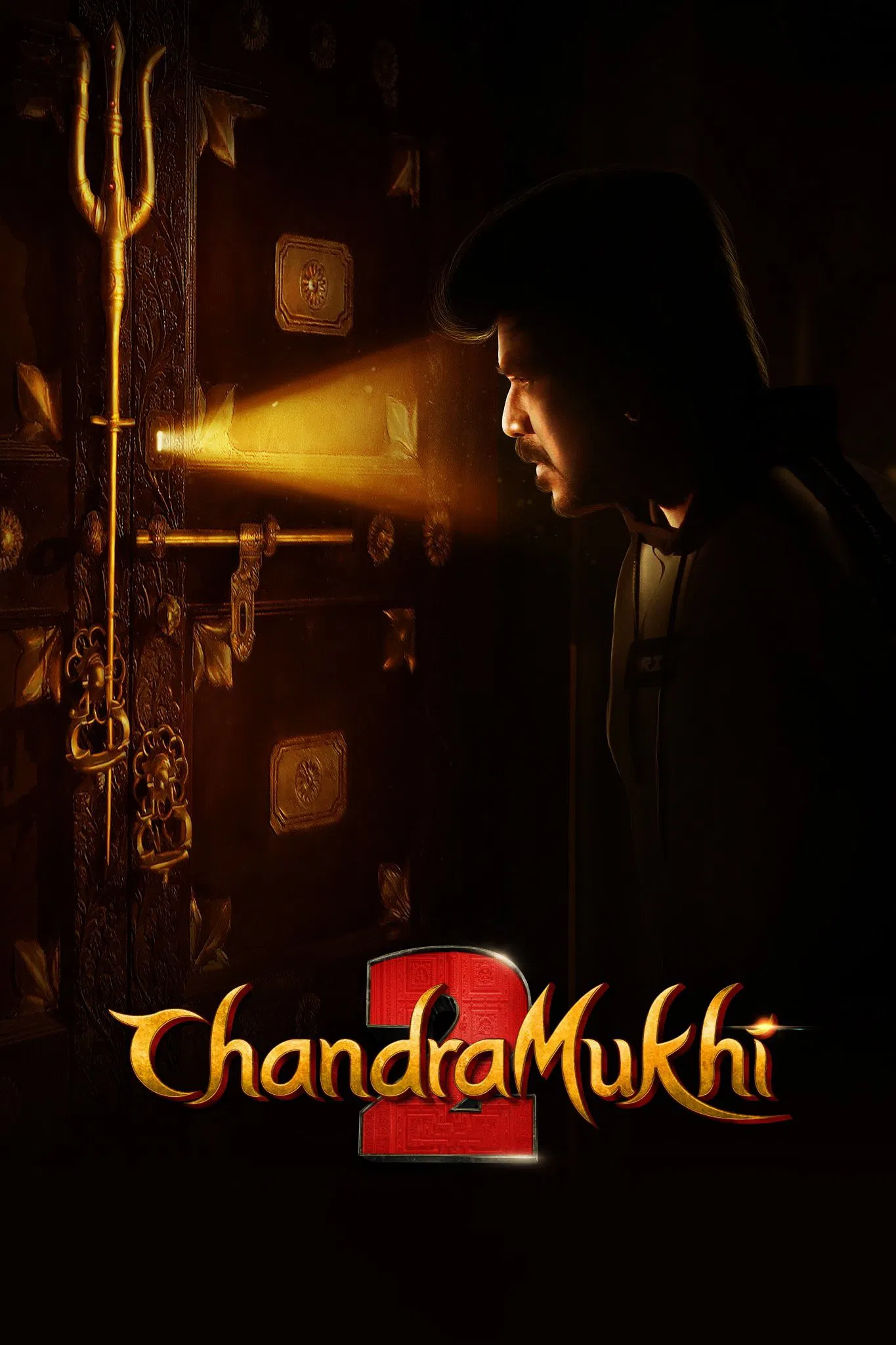 Poster chính thức của phim Phim Hài, Phim Kinh Dị "Chandramukhi 2" (Chandramukhi 2 - 2023), với sự tham gia của diễn viên Kangana Ranaut và Raghava Lawrence.