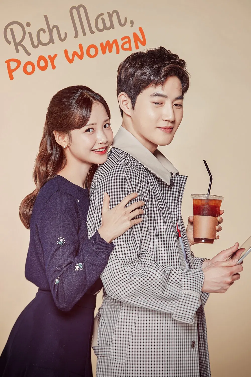 Poster chính thức của phim Phim Hài "Chàng Giàu Nàng Nghèo" (Rich Man, Poor Woman - 2018), với sự tham gia của diễn viên Suho và Ha Yeon-soo.