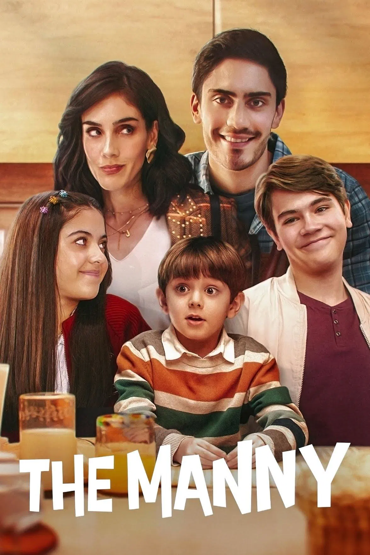 Poster chính thức của phim Phim Hài "Chàng Giữ Trẻ (Phần 1)" (The Manny - 2023), với sự tham gia của diễn viên Sandra Echeverría và Iván Amozurrutia.