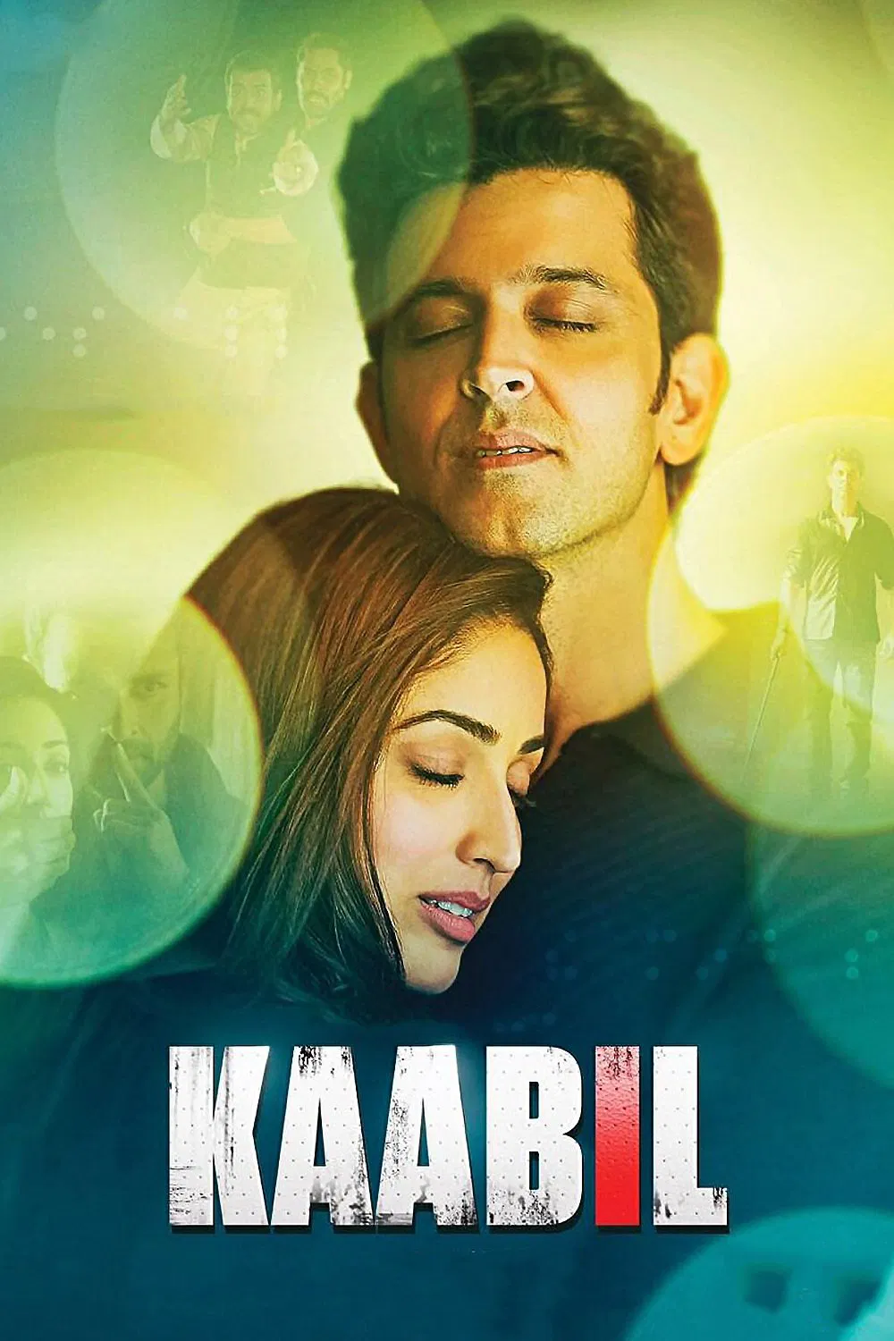 Poster chính thức của phim Phim Hành Động, Phim Giật Gân "Chàng Mù Trả Thù" (Kaabil - 2017), với sự tham gia của diễn viên Hrithik Roshan và Yami Gautam.