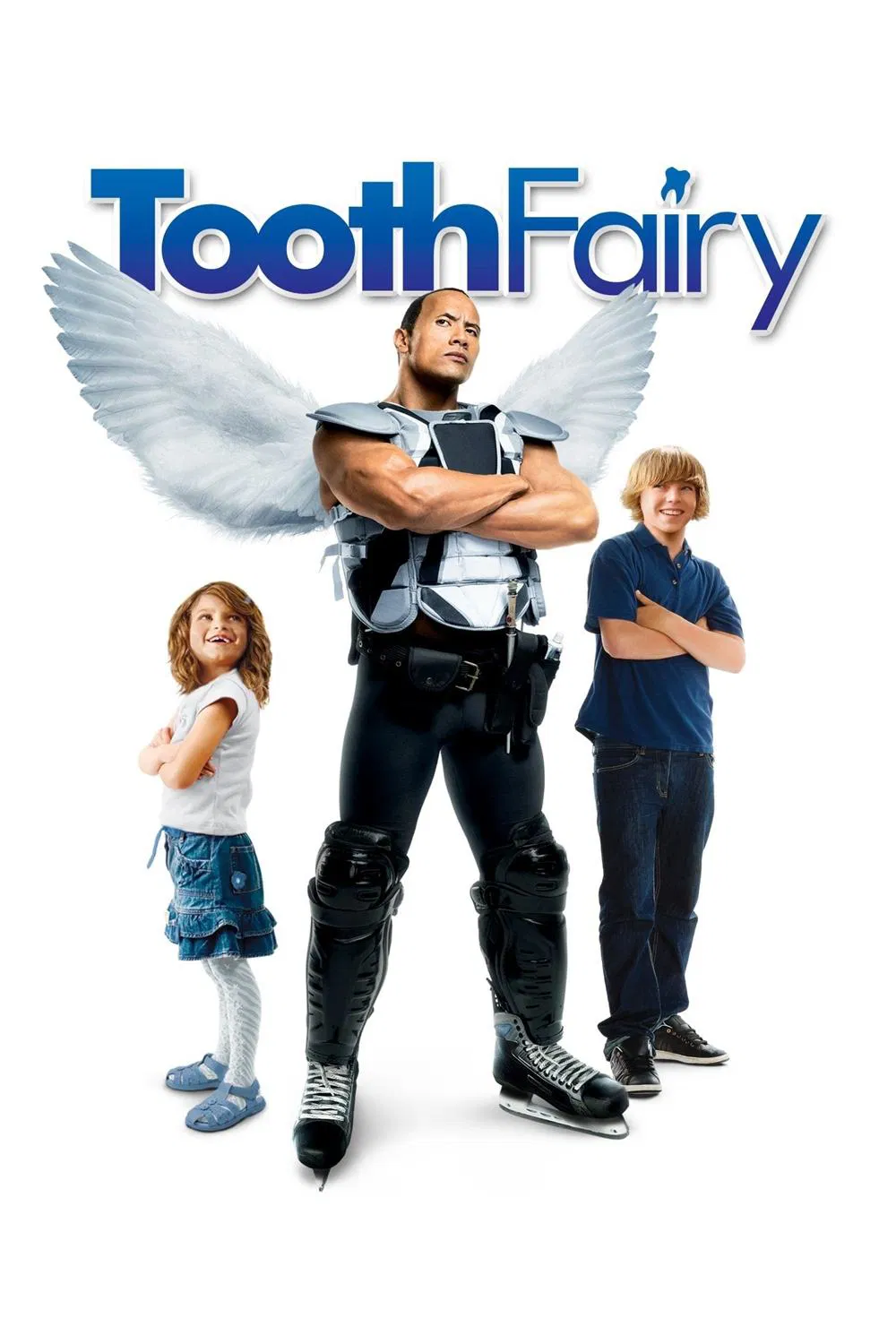 Poster chính thức của phim Phim Hài, Phim Gia Đình "Chàng Tiên Răng" (Tooth Fairy - 2010), với sự tham gia của diễn viên Dwayne Johnson và Stephen Merchant.