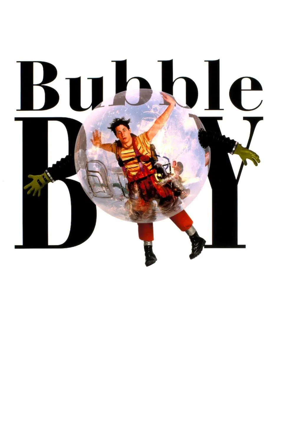 Poster chính thức của phim Phim Hài, Phim Phiêu Lưu "Chàng Trai Bong Bóng" (Bubble Boy - 2001), với sự tham gia của diễn viên Jake Gyllenhaal và Swoosie Kurtz.