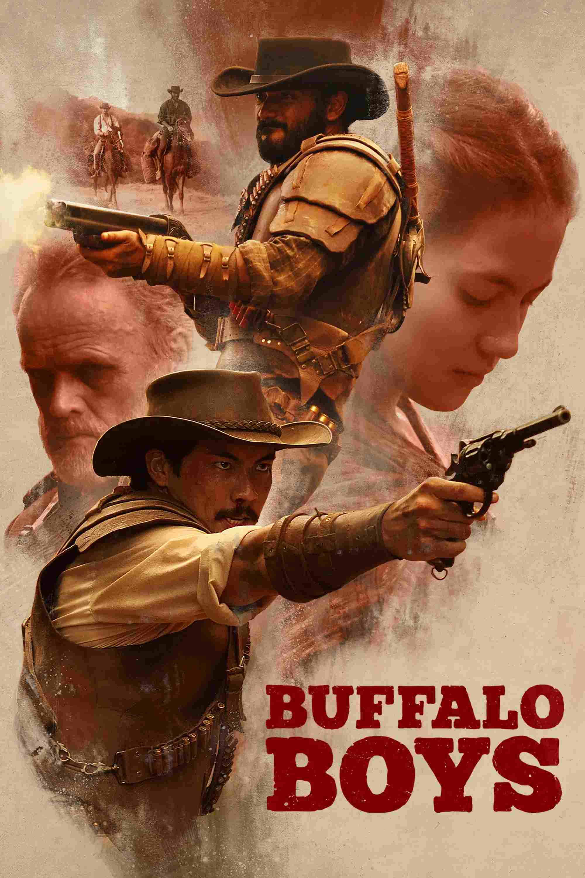 Poster chính thức của phim Phim Tâm Lý, Phim Hành Động "chàng trai trâu" (Buffalo Boys - 2018), với sự tham gia của diễn viên Yoshi Sudarso và Ario Bayu.