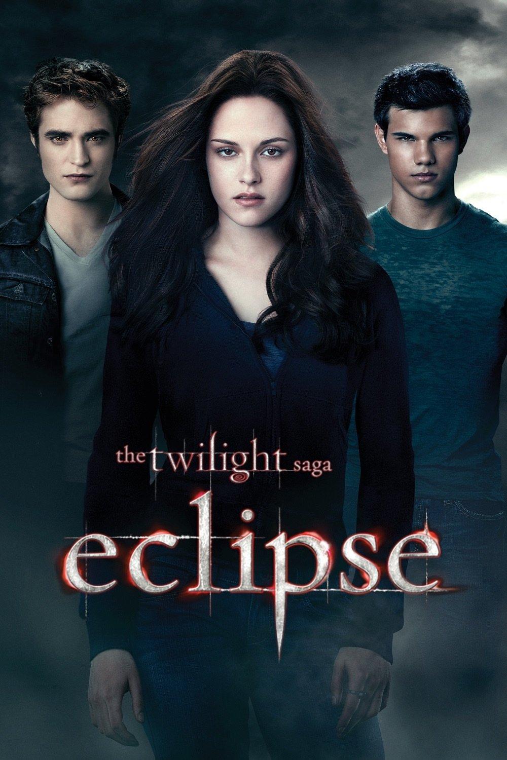 Poster chính thức của phim Phim Phiêu Lưu, Phim Giả Tượng "Chạng Vạng: Nhật Thực" (The Twilight Saga: Eclipse - 2010), với sự tham gia của diễn viên Kristen Stewart và Robert Pattinson.