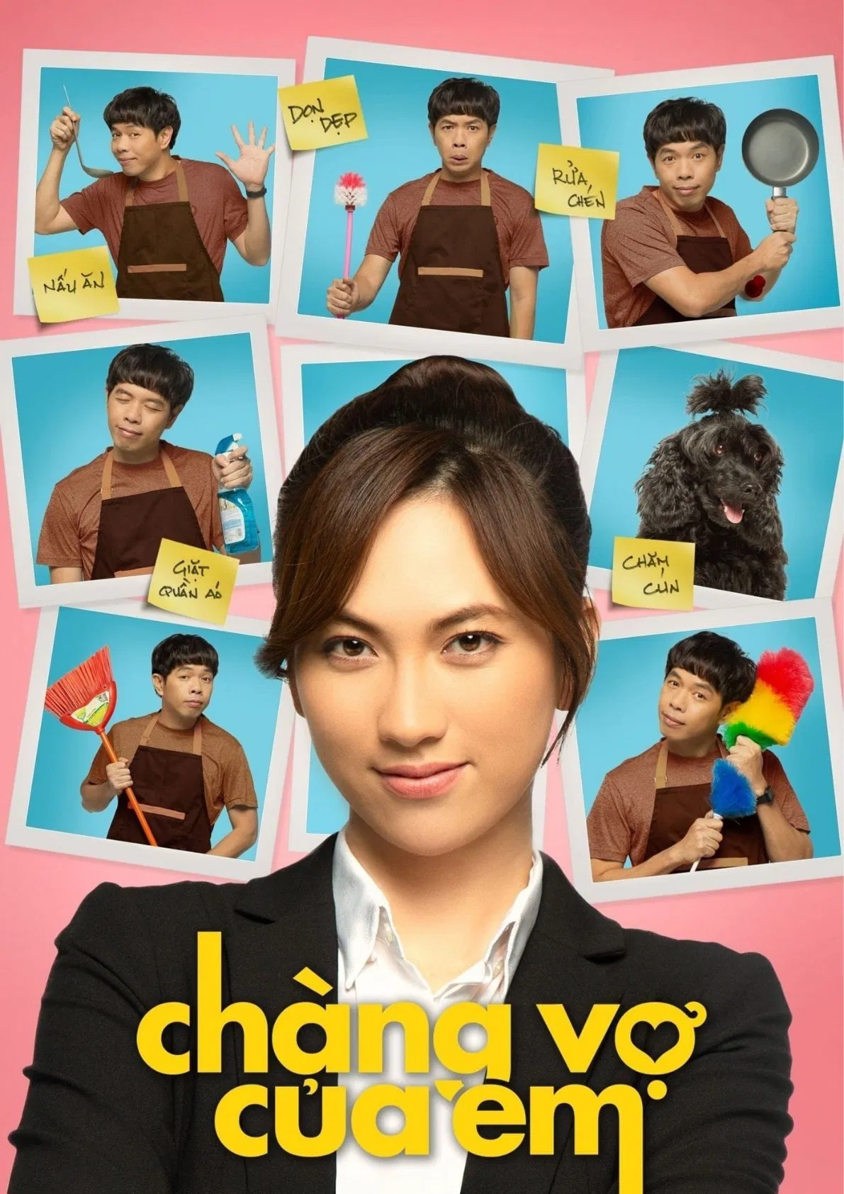 Poster chính thức của phim Phim Hài, Phim Gia Đình "Chàng Vợ Của Em" (My Mr. Wife - 2018), với sự tham gia của diễn viên Phương Anh Đào và Thái Hòa.