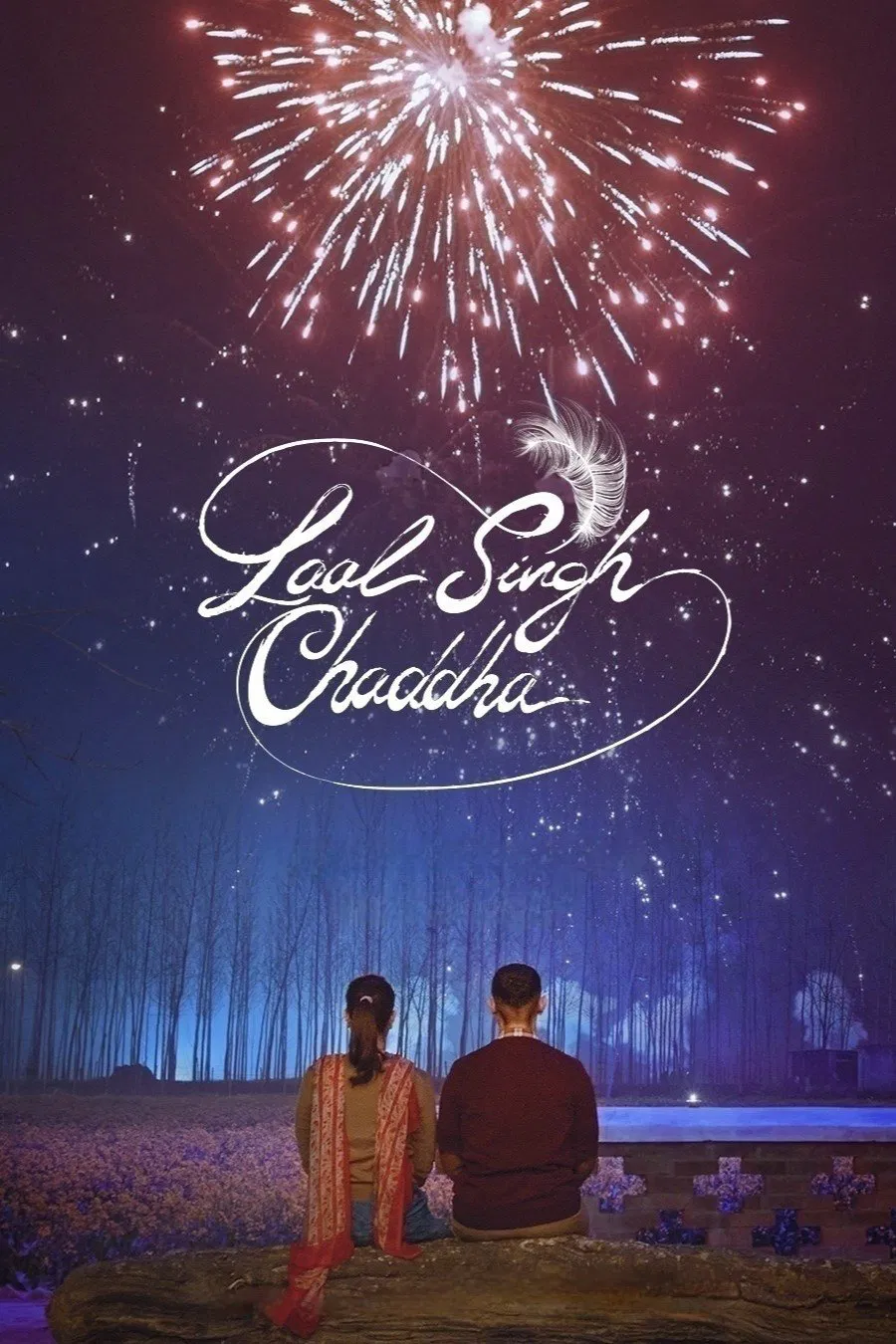 Poster chính thức của phim Phim Tâm Lý, Phim Tình Cảm "Chạy Đi! Laal! Chạy!" (Laal Singh Chaddha - 2022), với sự tham gia của diễn viên Aamir Khan và Kareena Kapoor Khan.