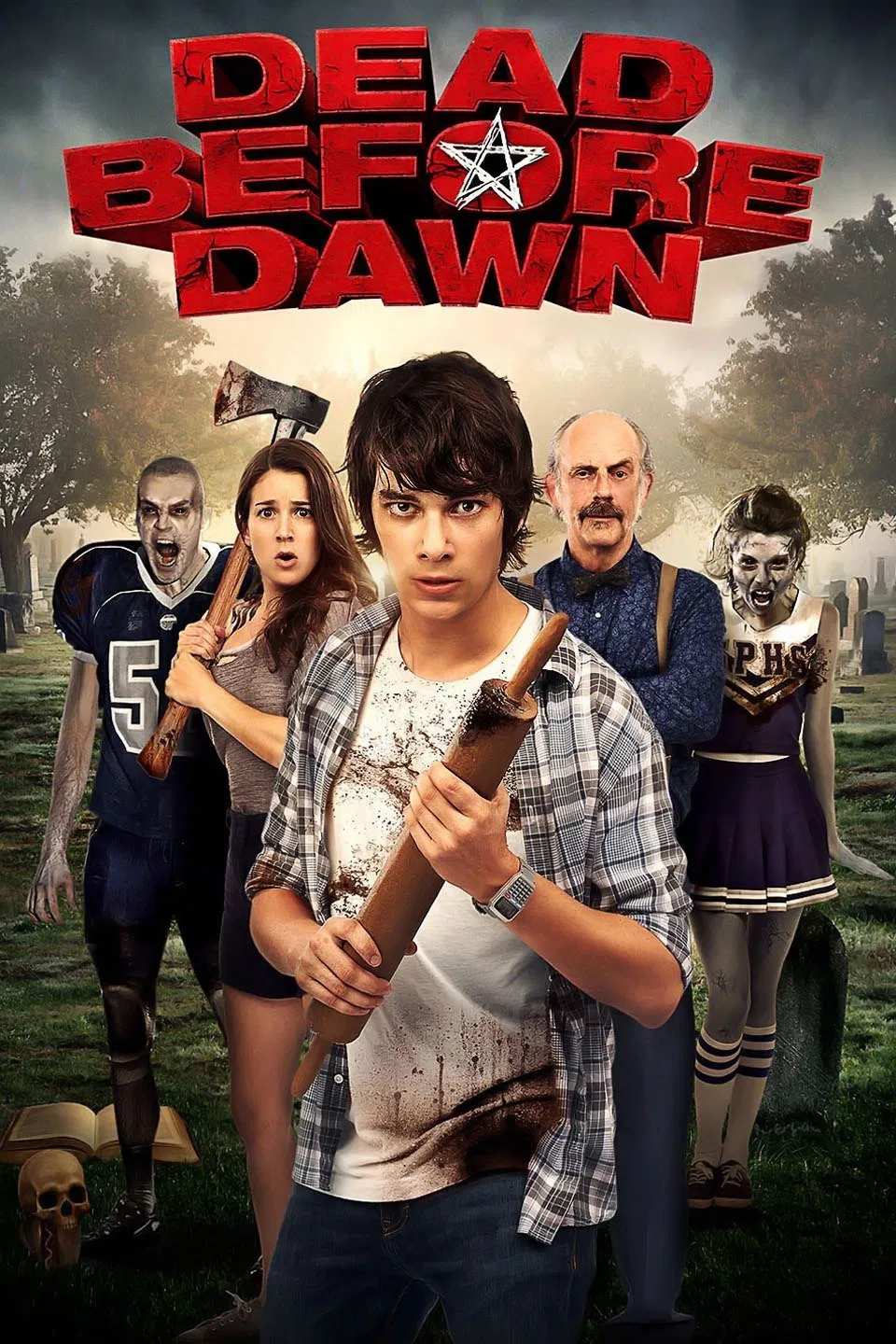 Poster chính thức của phim Phim Phiêu Lưu, Phim Hài "Chết Trước Lúc Bình Minh" (Dead Before Dawn - 2012), với sự tham gia của diễn viên Devon Bostick và Martha MacIsaac.