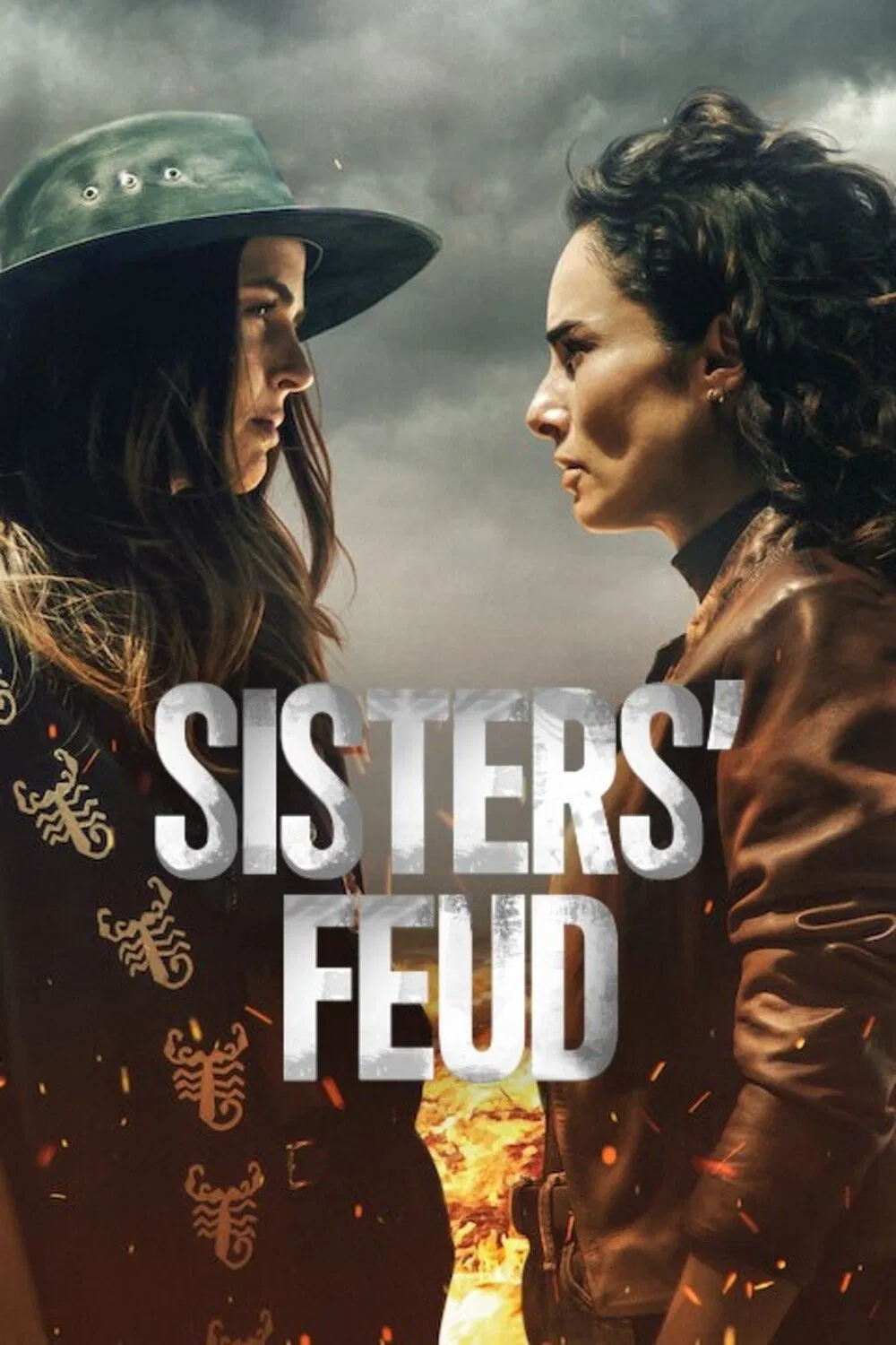 Poster chính thức của phim Phim Tâm Lý "Chị em thâm thù" (Sisters' Feud - 2024), với sự tham gia của diễn viên Ana Serradilla và Erick Elías.