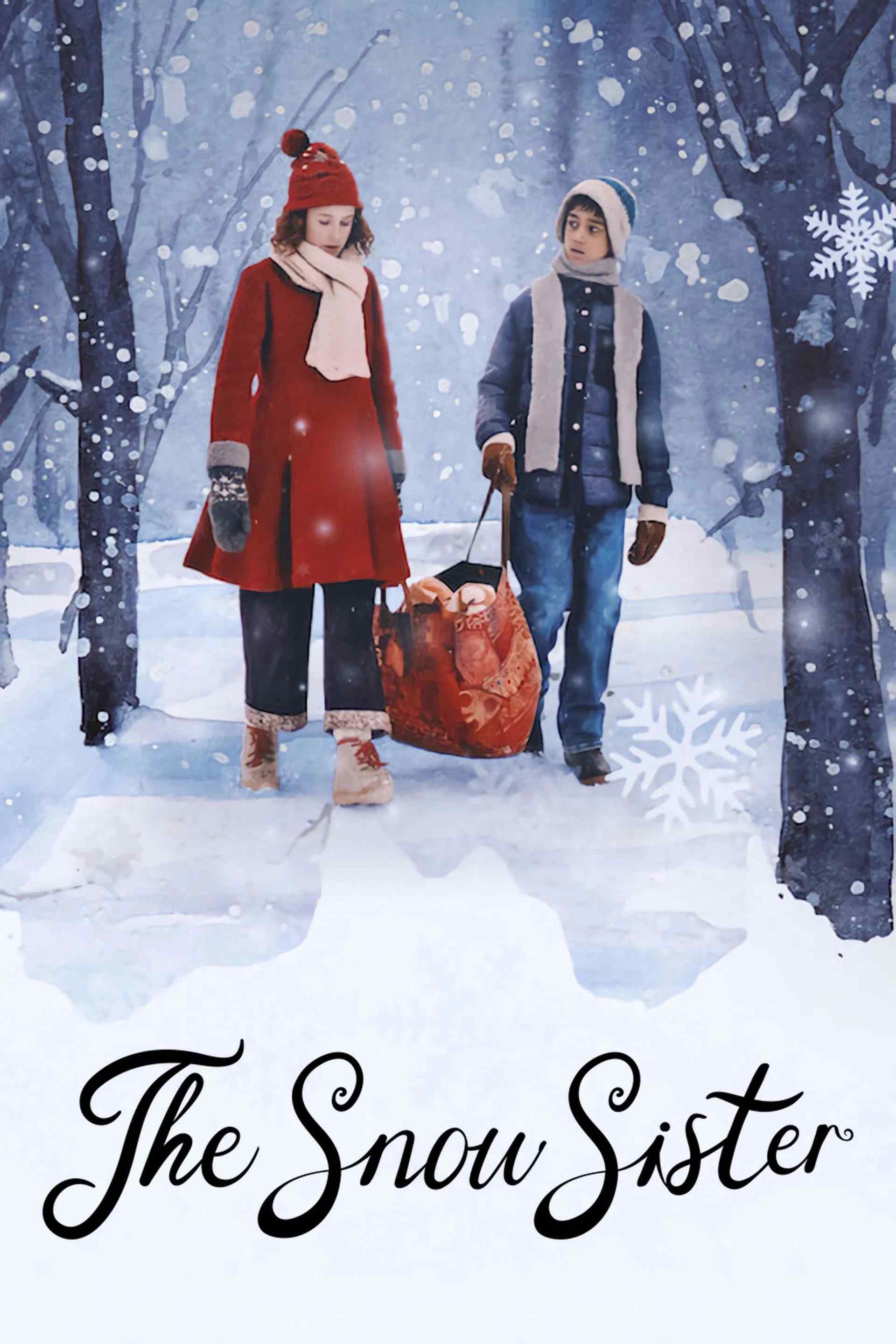 Poster chính thức của phim Phim Giả Tượng, Phim Gia Đình "Chị Tuyết" (The Snow Sister - 2024), với sự tham gia của diễn viên Mudit Gupta và Celina Meyer Hovland.