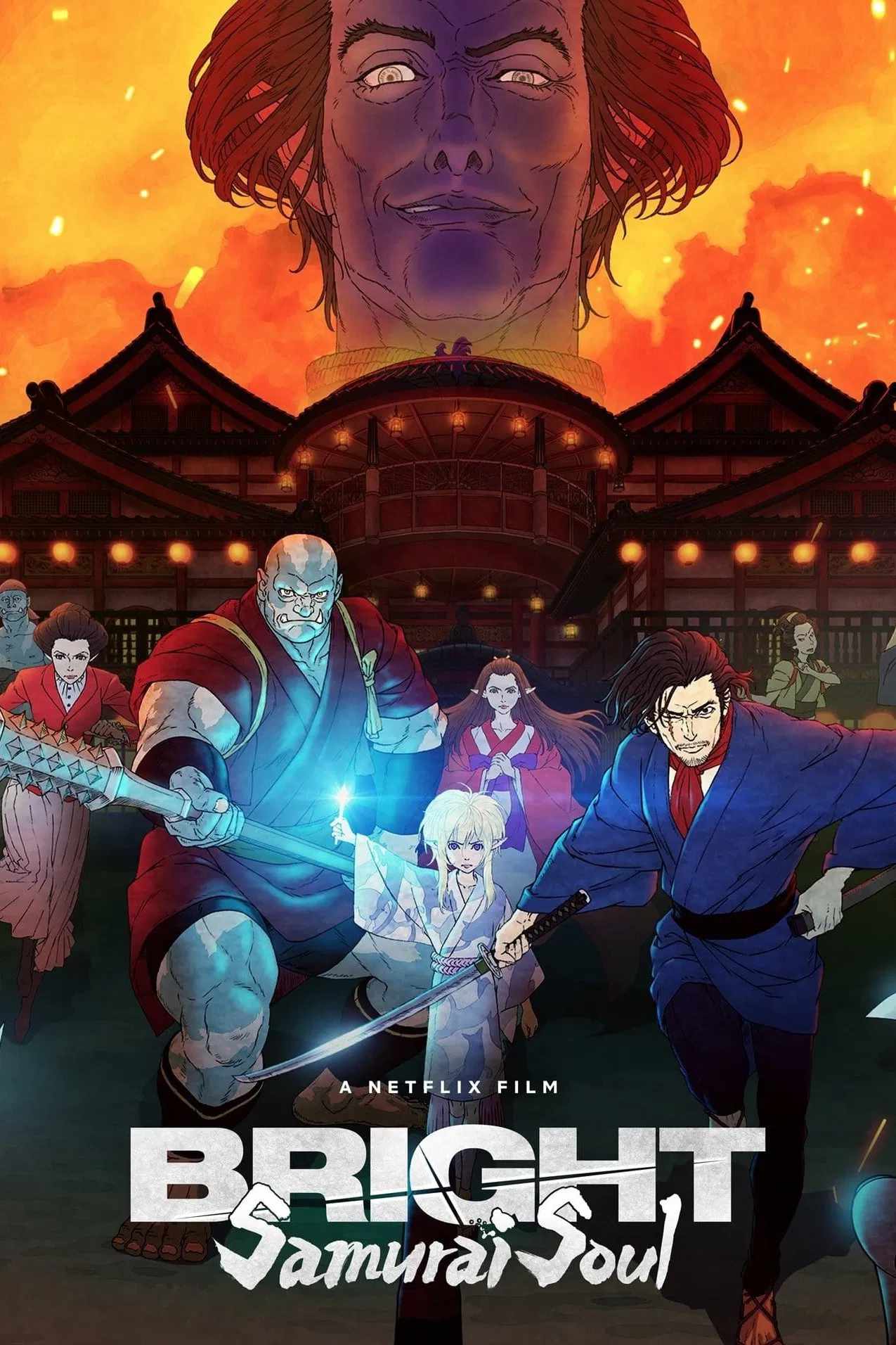 Poster chính thức của phim Phim Hoạt Hình, Phim Hành Động "Chiếc Đũa Quyền Năng: Linh Hồn Samurai" (Bright: Samurai Soul - 2021), với sự tham gia của diễn viên Yuuki Nomura và Daisuke Hirakawa.