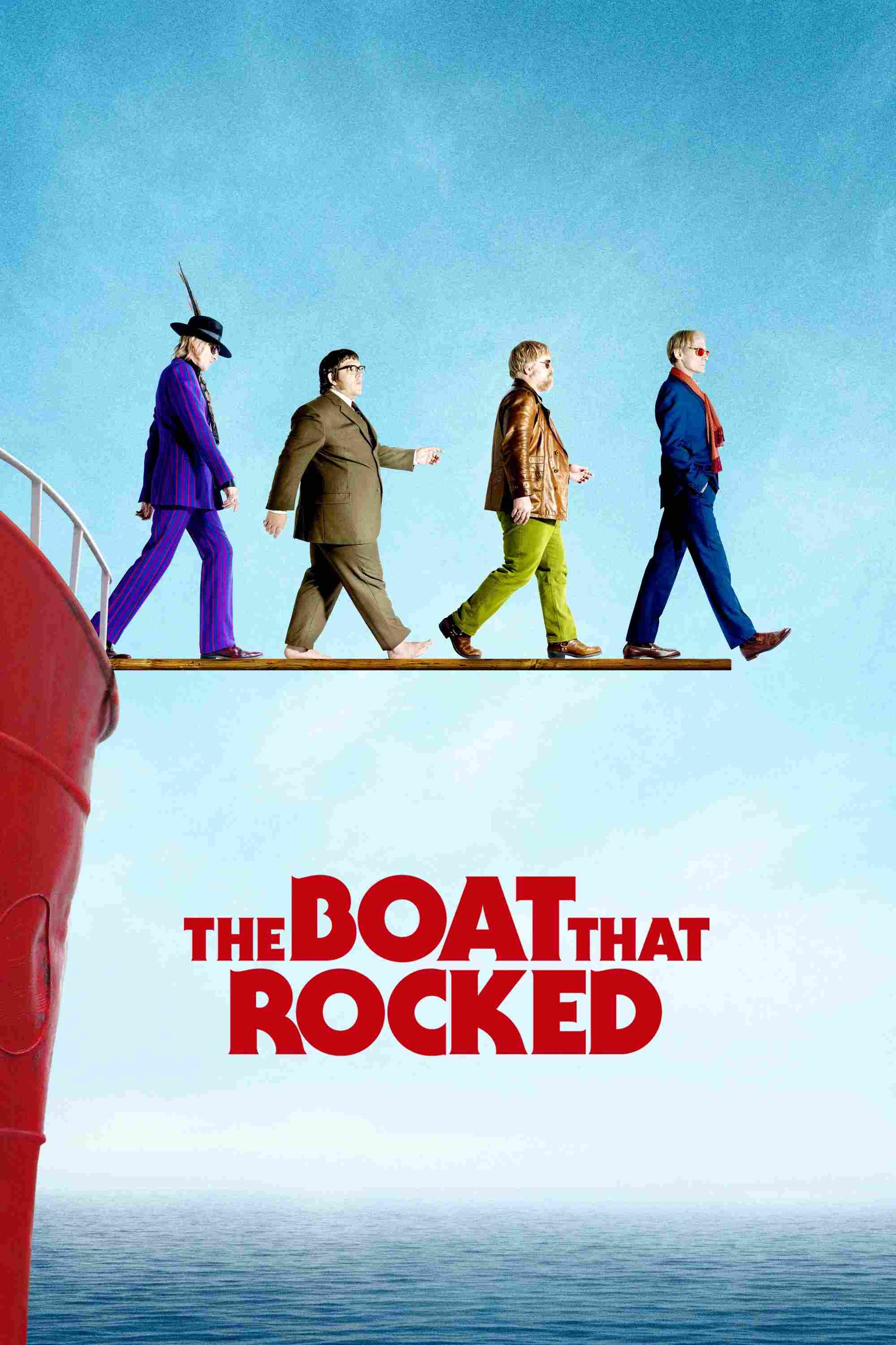 Poster chính thức của phim Phim Tâm Lý, Phim Hài "Chiếc Thuyền Âm Nhạc" (The Boat That Rocked - 2009), với sự tham gia của diễn viên Tom Sturridge và Philip Seymour Hoffman.