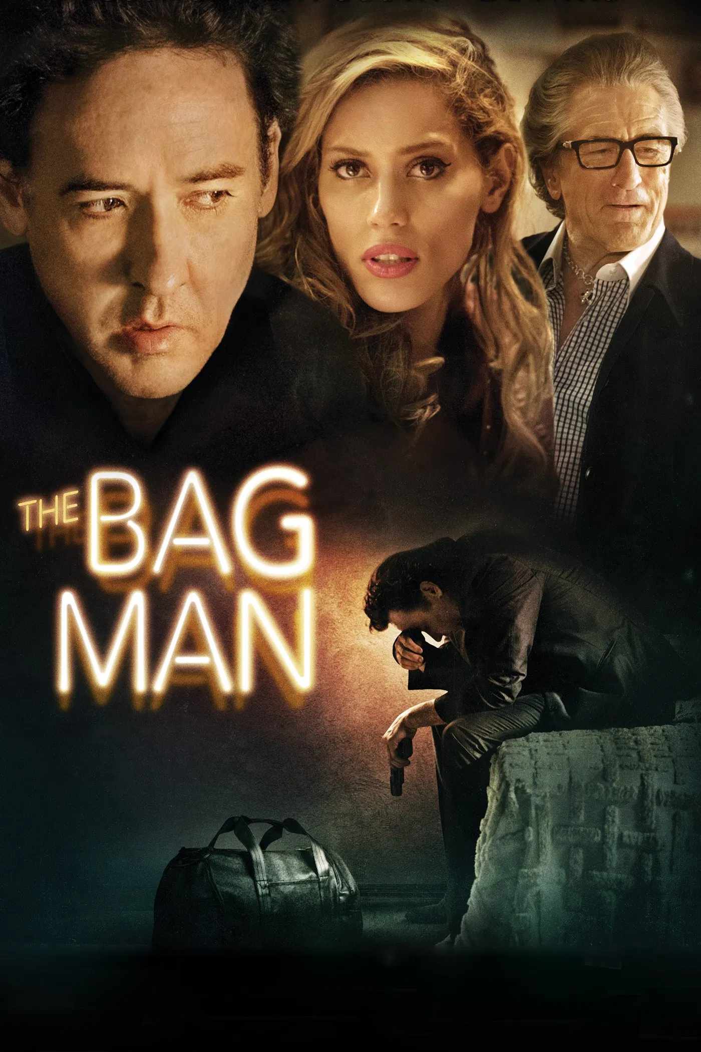 Poster chính thức của phim Phim Hình Sự, Phim Tâm Lý "Chiếc Túi Nguy Hiểm" (The Bag Man - 2014), với sự tham gia của diễn viên John Cusack và Rebecca Da Costa.