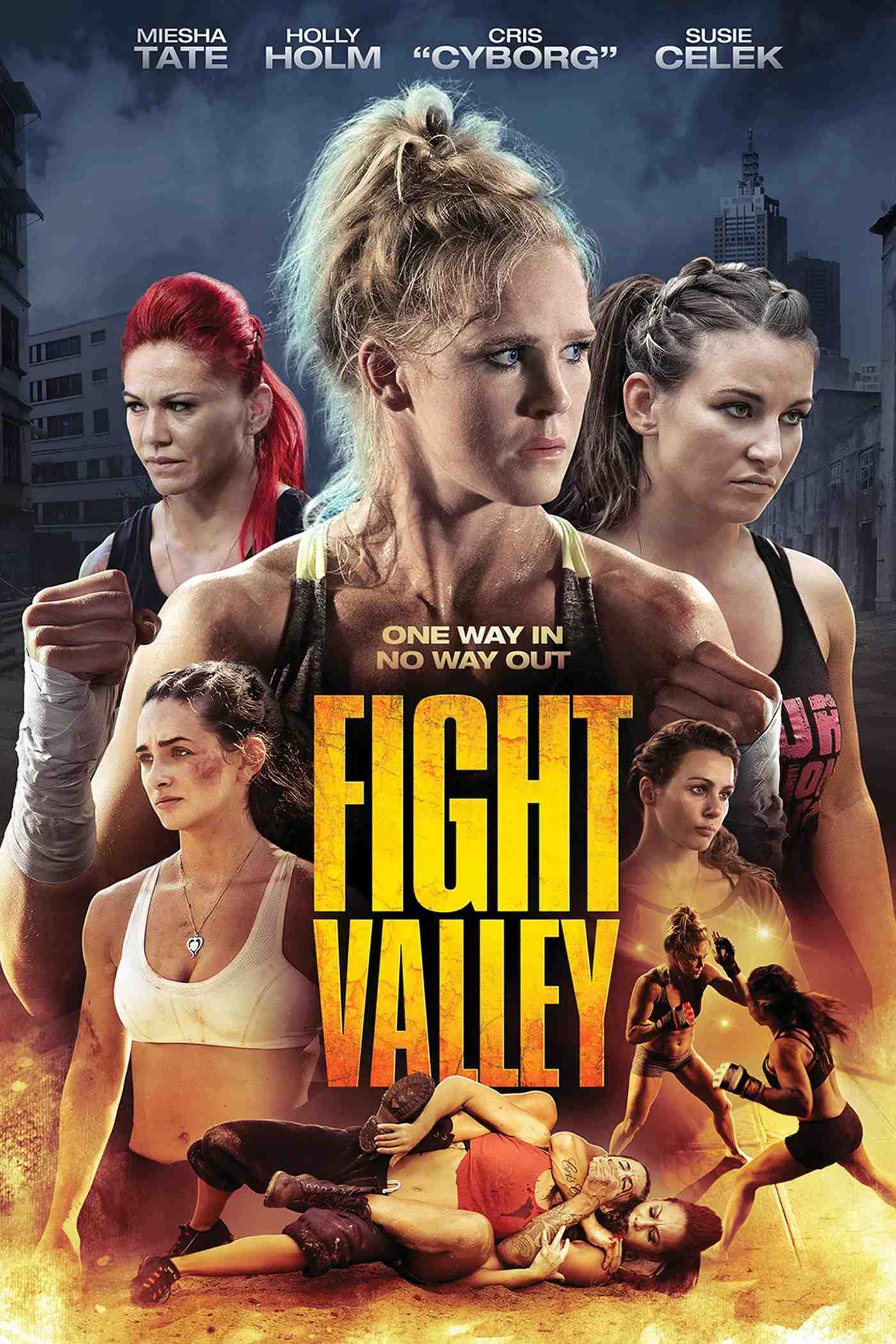 Poster chính thức của phim Phim Hành Động, Phim Tâm Lý "Chiến Binh Báo Thù" (Fight Valley - 2016), với sự tham gia của diễn viên Susie Celek và Erin O'Brien.