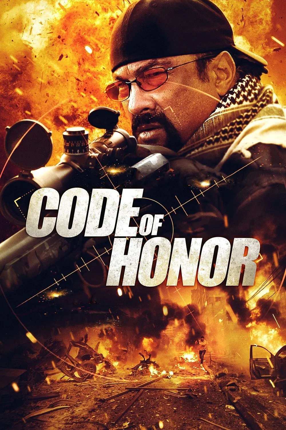 Poster chính thức của phim Phim Hành Động, Phim Hình Sự "Chiến Binh Công Lý" (Code of Honor - 2016), với sự tham gia của diễn viên Steven Seagal và Craig Sheffer.
