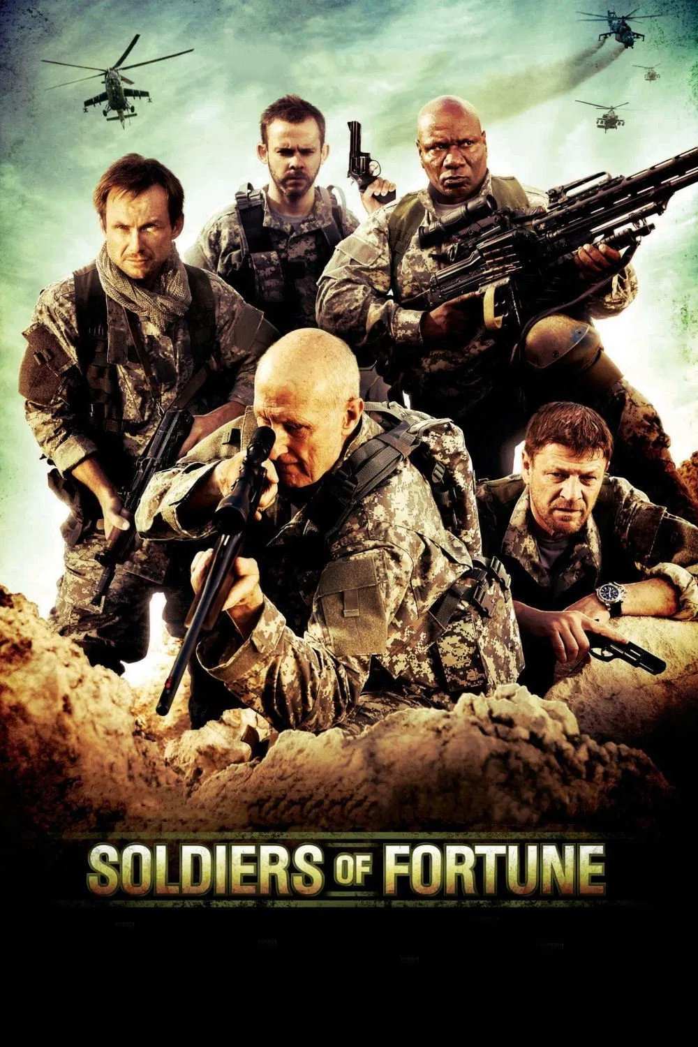 Poster chính thức của phim Phim Hành Động, Phim Phiêu Lưu "Chiến Binh Dân Chơi" (Soldiers of Fortune - 2012), với sự tham gia của diễn viên Christian Slater và Colm Meaney.