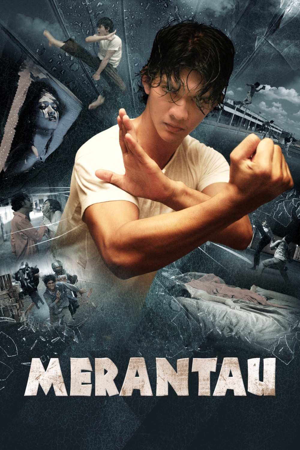Poster chính thức của phim Phim Hành Động, Phim Tâm Lý "Chiến Binh Merantau" (Merantau - 2009), với sự tham gia của diễn viên Iko Uwais và Chika Jessica.