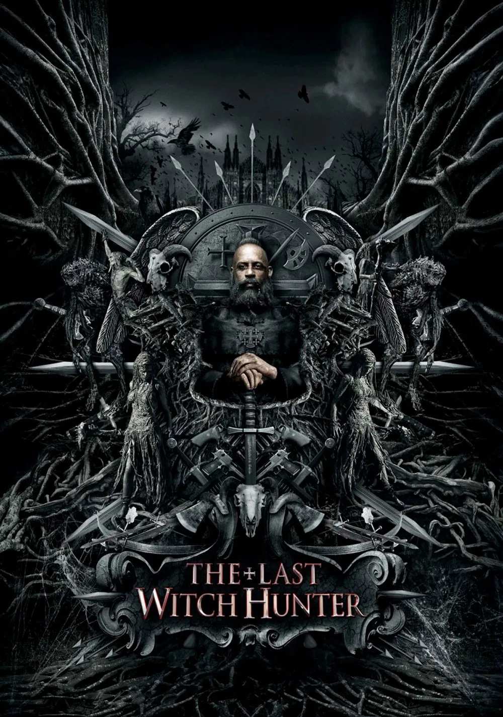 Poster chính thức của phim Phim Hành Động, Phim Phiêu Lưu "Chiến Binh Săn Phù Thủy" (The Last Witch Hunter - 2015), với sự tham gia của diễn viên Vin Diesel và Elijah Wood.