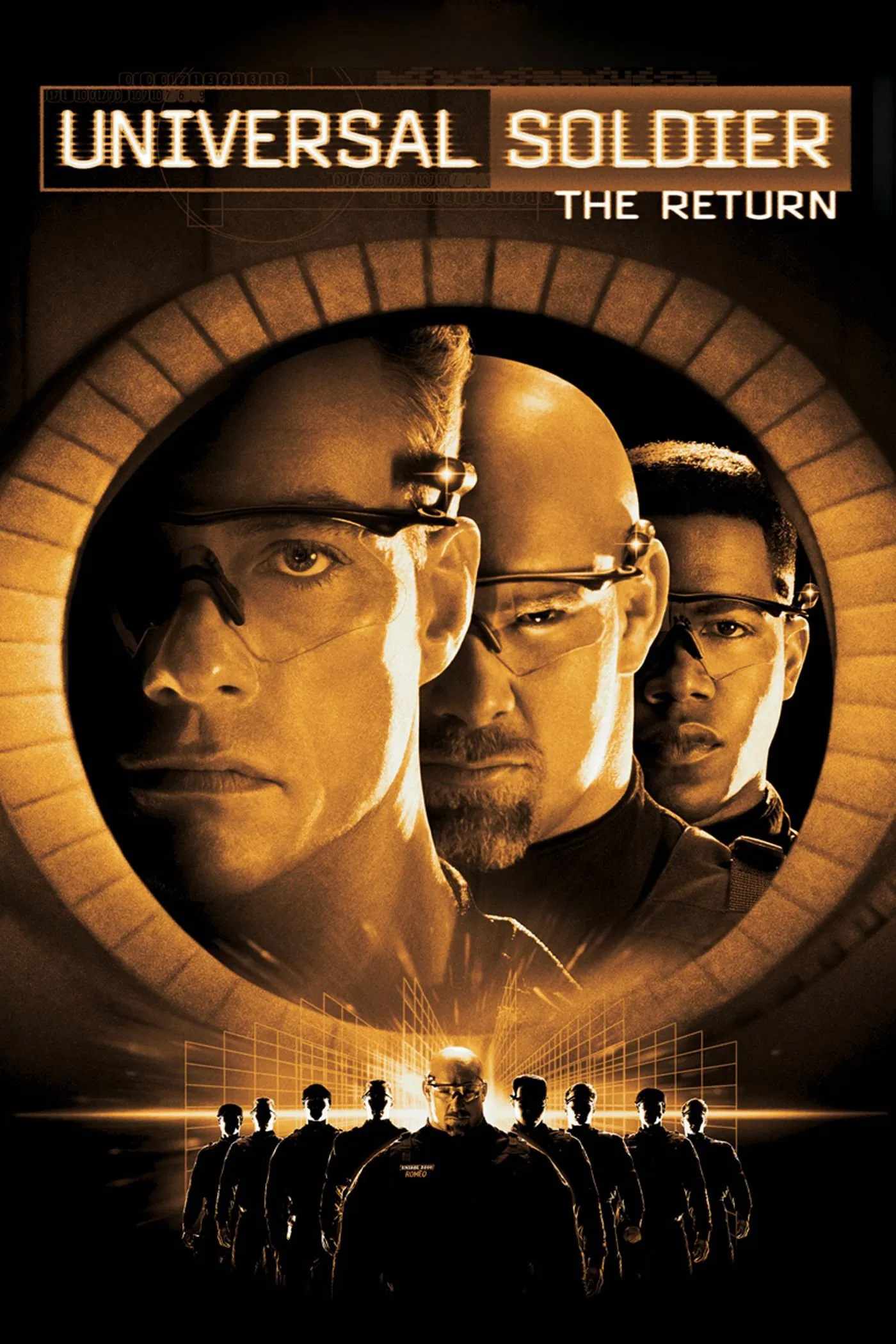 Poster chính thức của phim Phim Hành Động, Phim Viễn Tưởng "Chiến Binh Vũ Trụ: Trở Lại" (Universal Soldier: The Return - 1999), với sự tham gia của diễn viên Jean-Claude Van Damme và Kiana Tom.