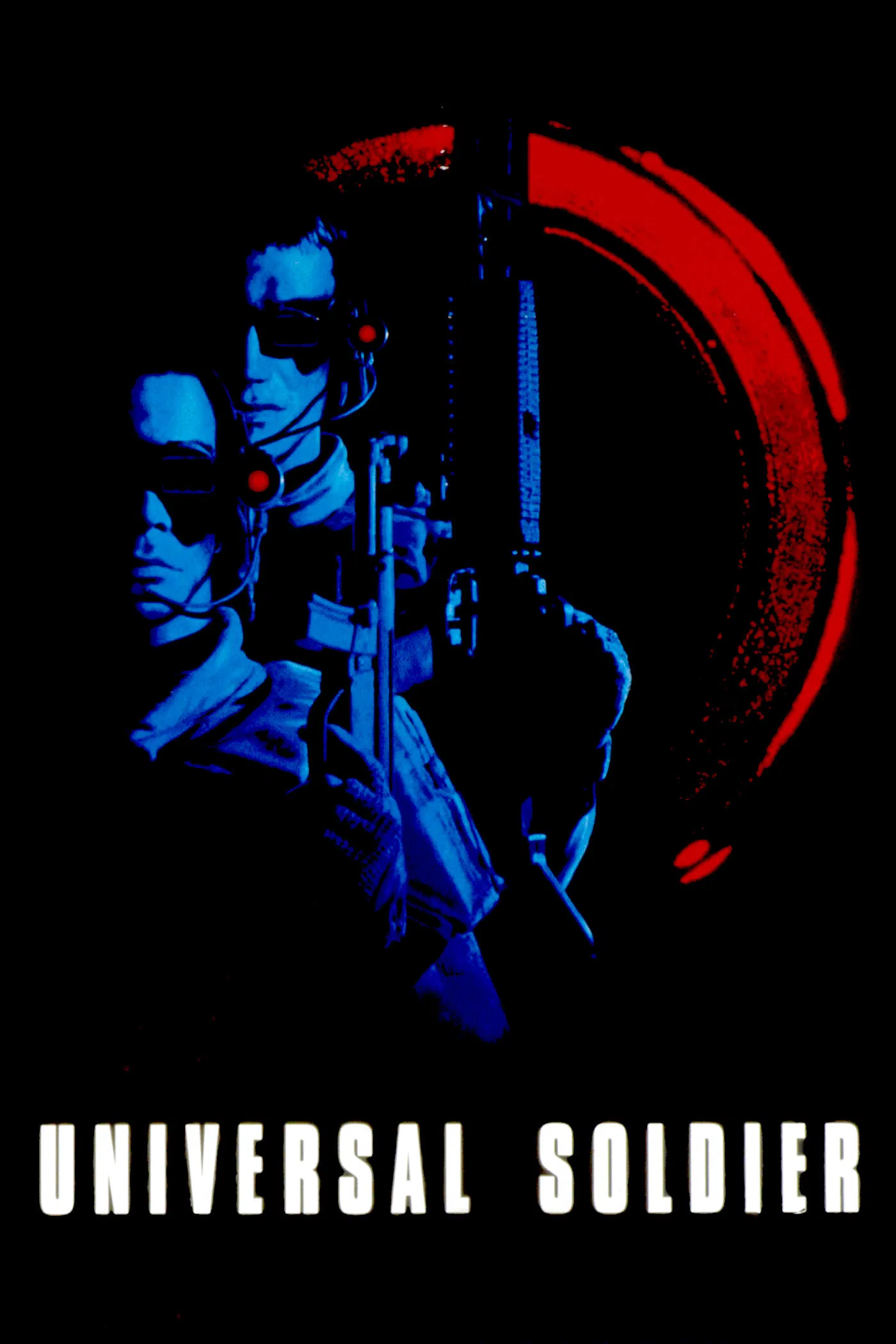 Poster chính thức của phim Phim Giật Gân, Phim Hành Động "Chiến Binh Vũ Trụ" (Universal Soldier - 1992), với sự tham gia của diễn viên Jean-Claude Van Damme và Dolph Lundgren.